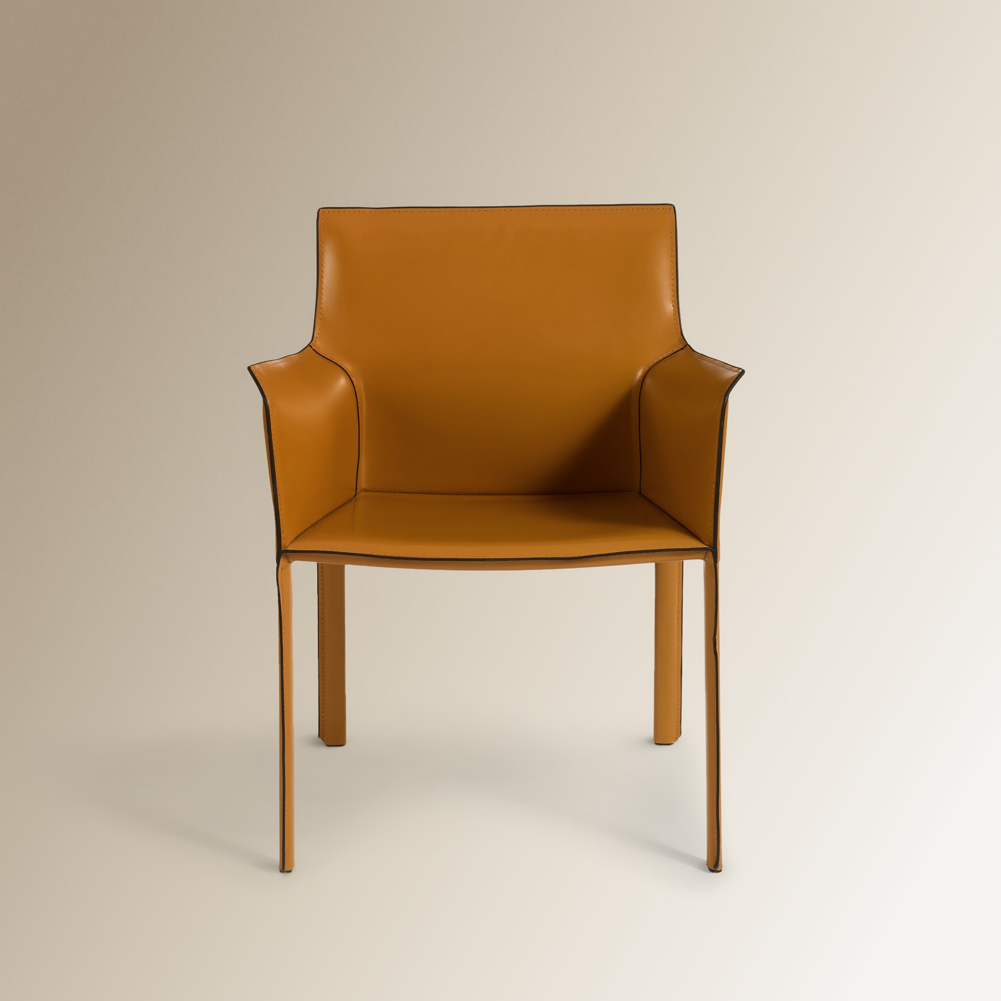 Cadeira em Pele Regenerada Módena Camel-3
