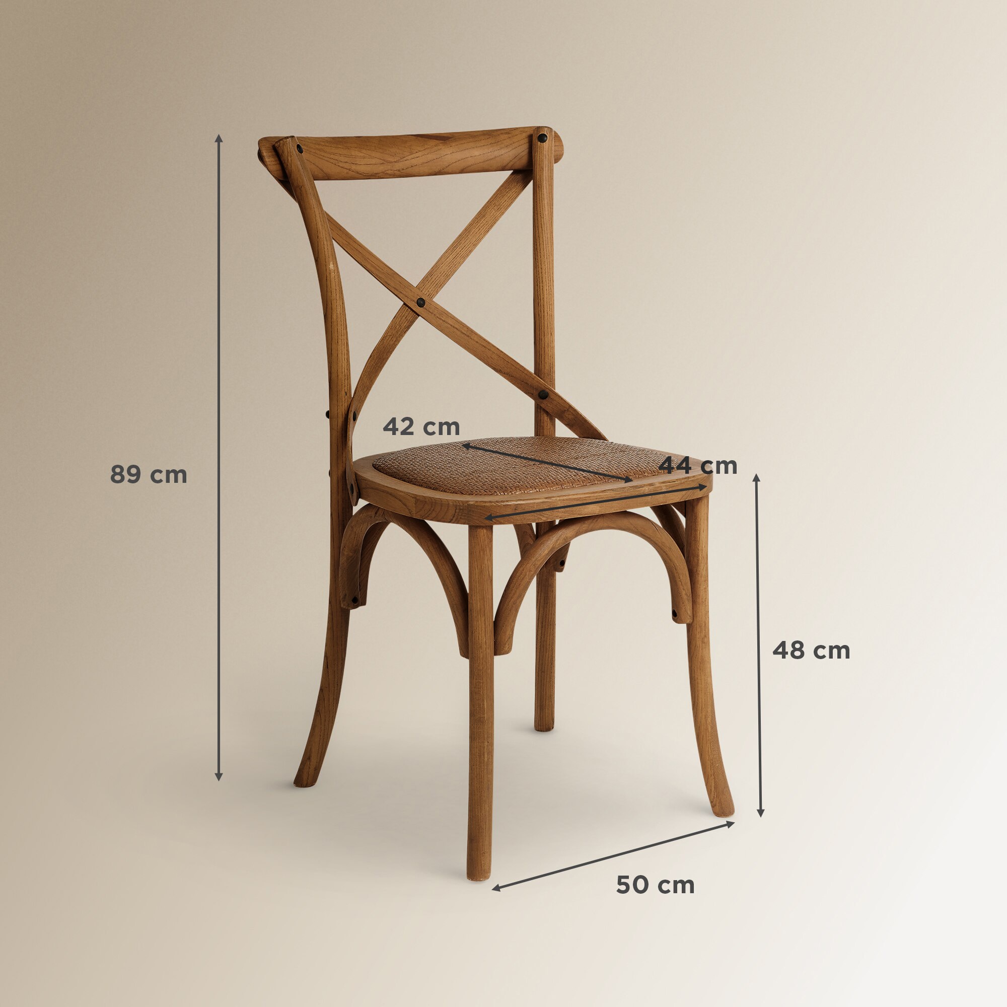 Imagen 8 de Silla de madera de roble Aspa - Roble Roble