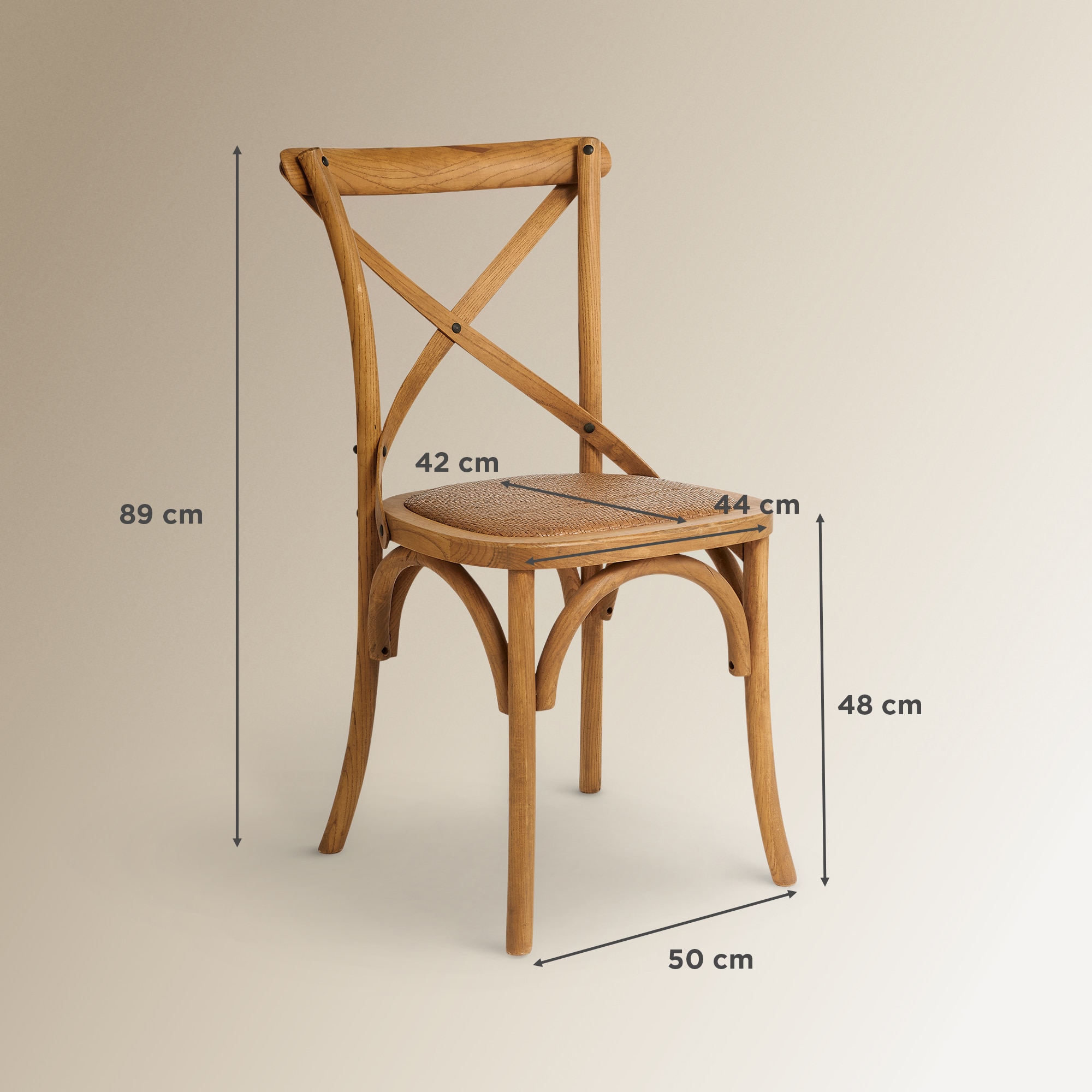 Imagen 8 de Silla de madera de roble Aspa - Natural Natural