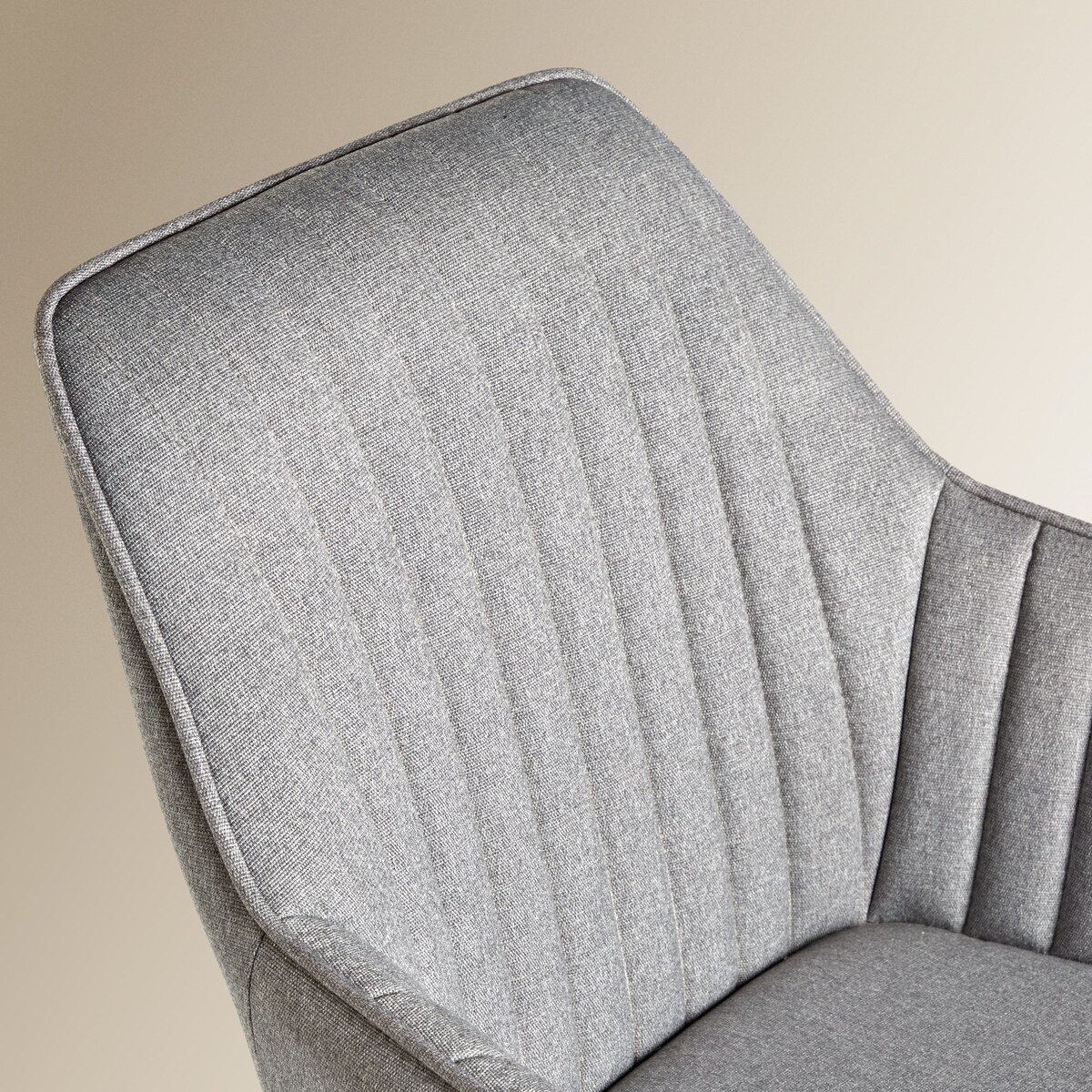 Cadeira Estofada com Pés de Madeira de Carvalho Toronto Cinzento-4