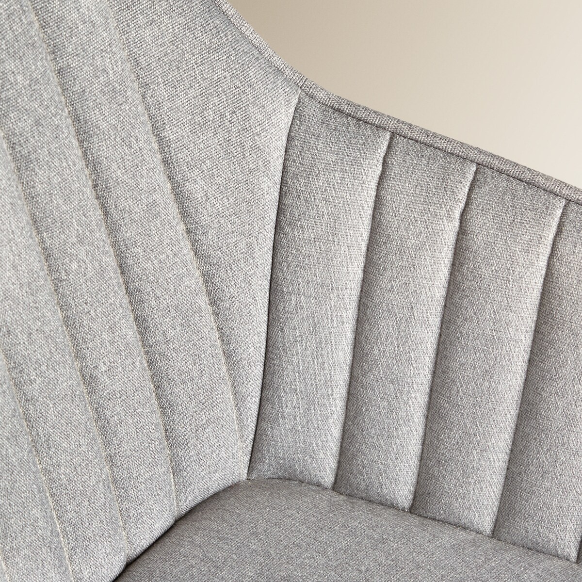 Cadeira Estofada com Pés de Madeira de Carvalho Toronto Cinzento-5