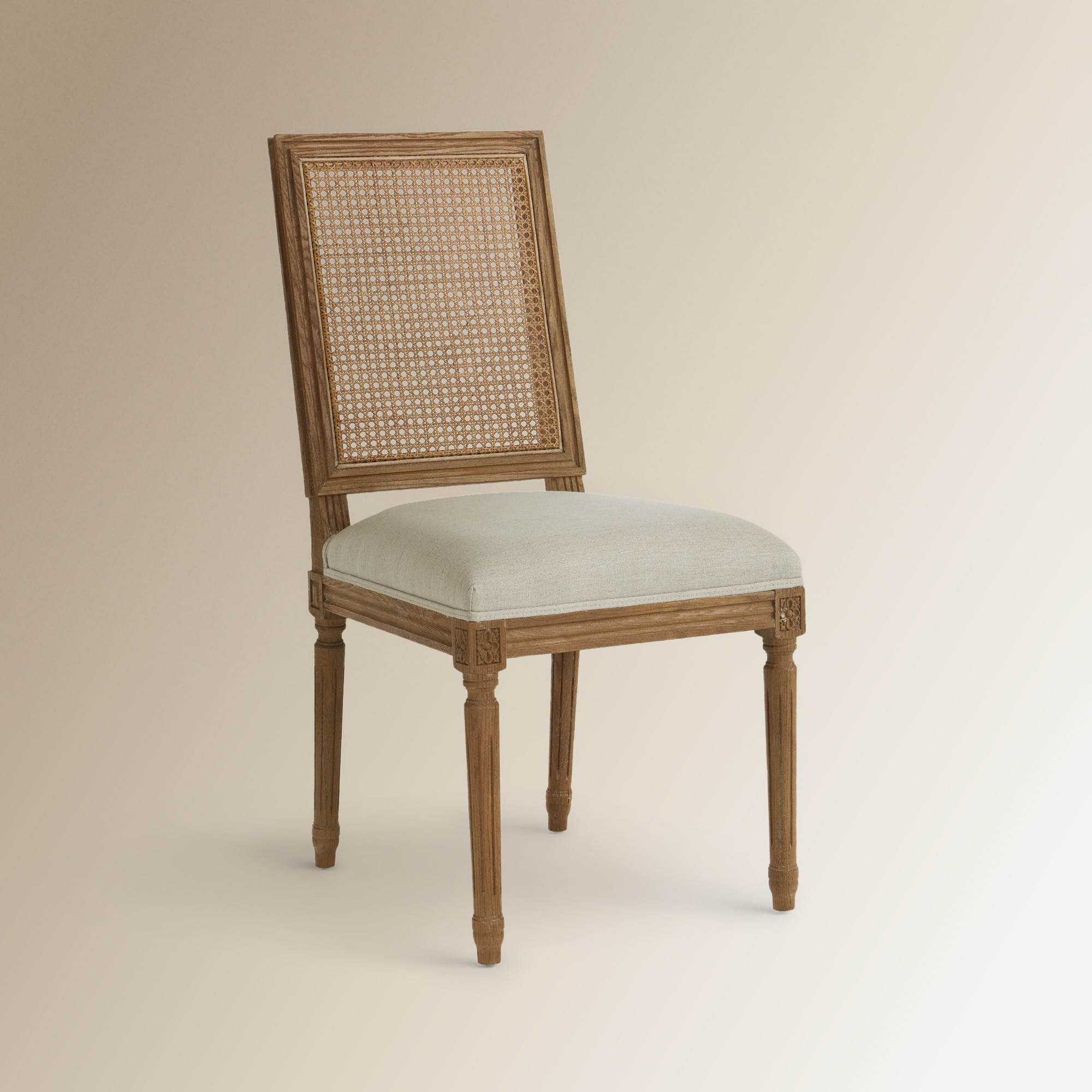 Imagem 0 de Cadeira de Mesa de Refeições de Carvalho Estofada em Linho Fulham