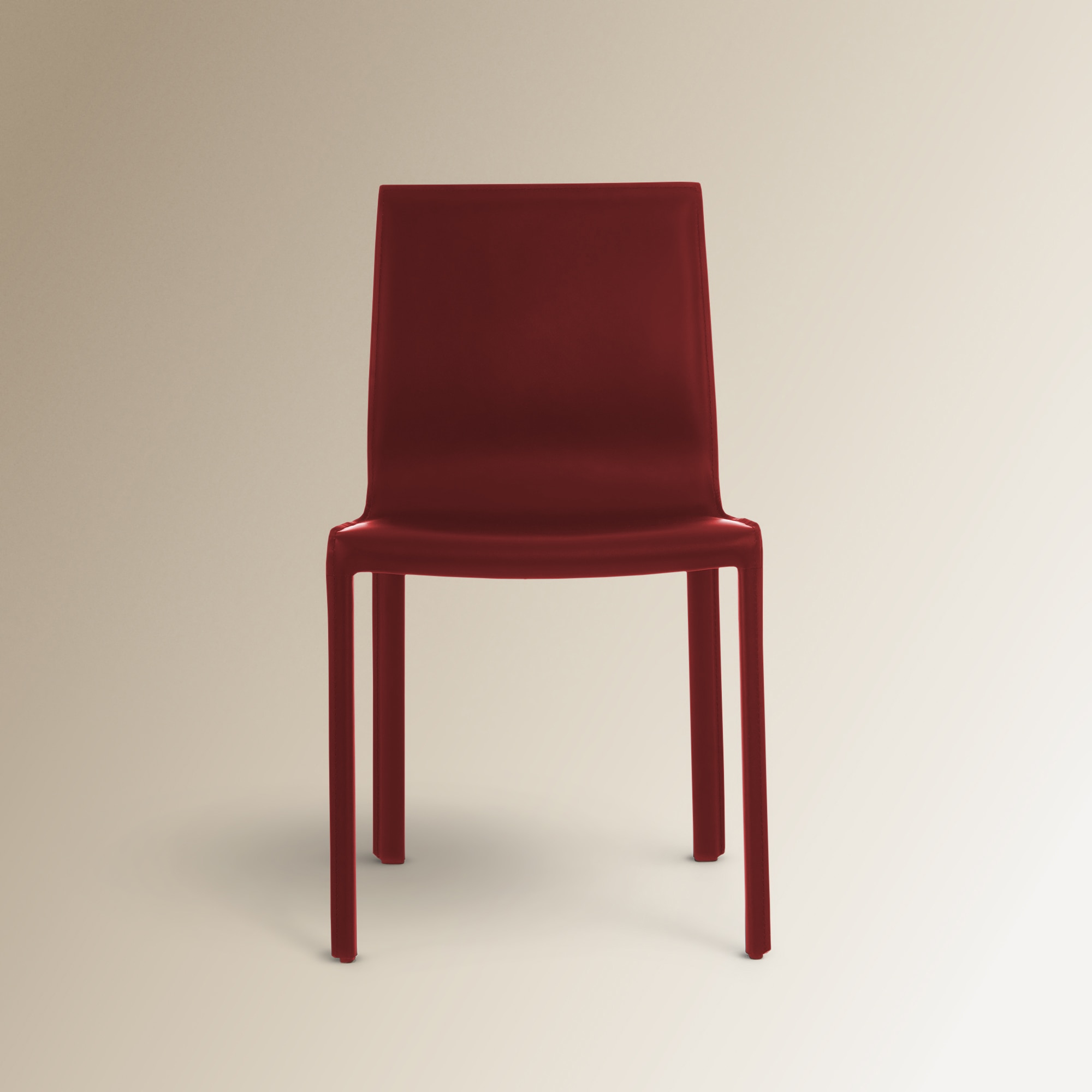 Silla de piel regenerada Módena - Burgundy Burgundy-2
