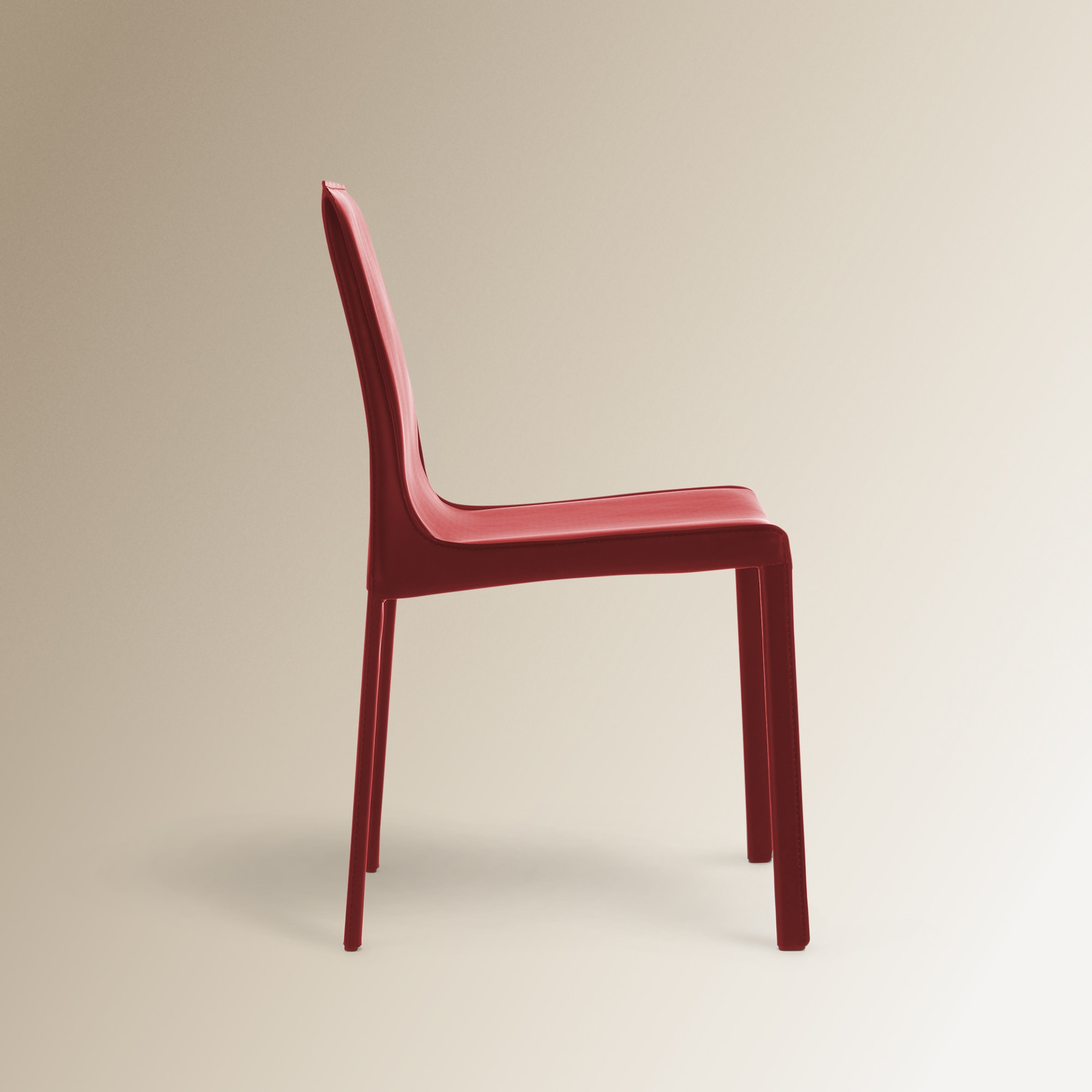 Silla de piel regenerada Módena - Burgundy Burgundy-3