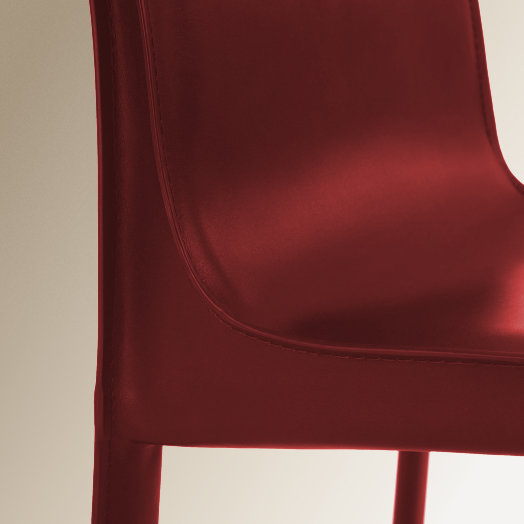 Silla de piel regenerada Módena - Burgundy Burgundy-5