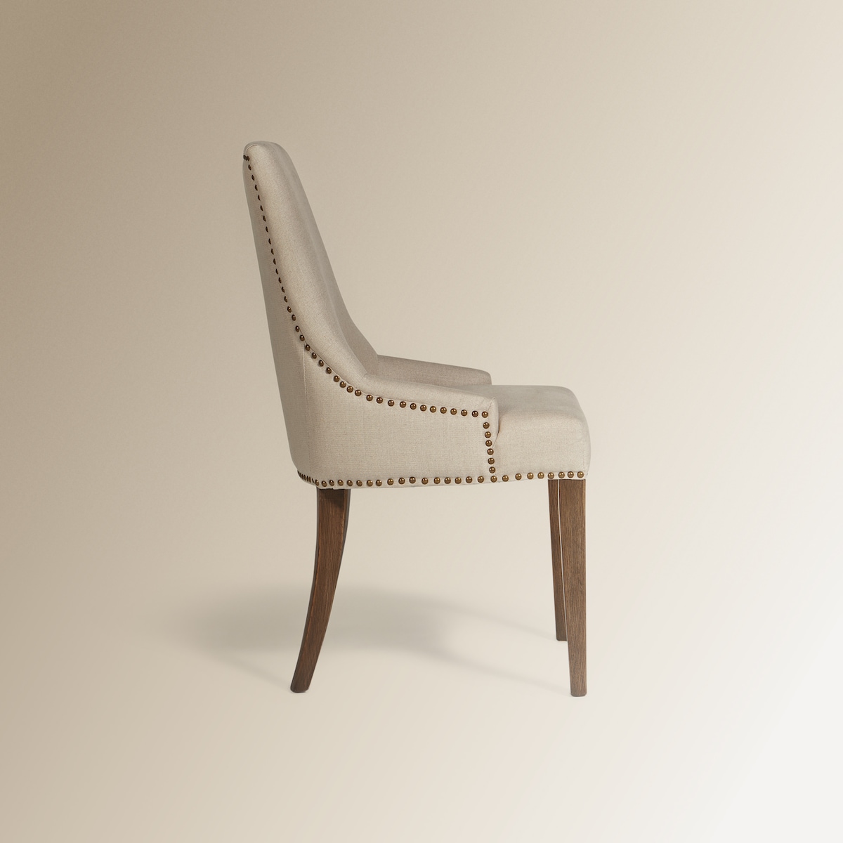 Sillón tapizada en lino Olivia Beige-4