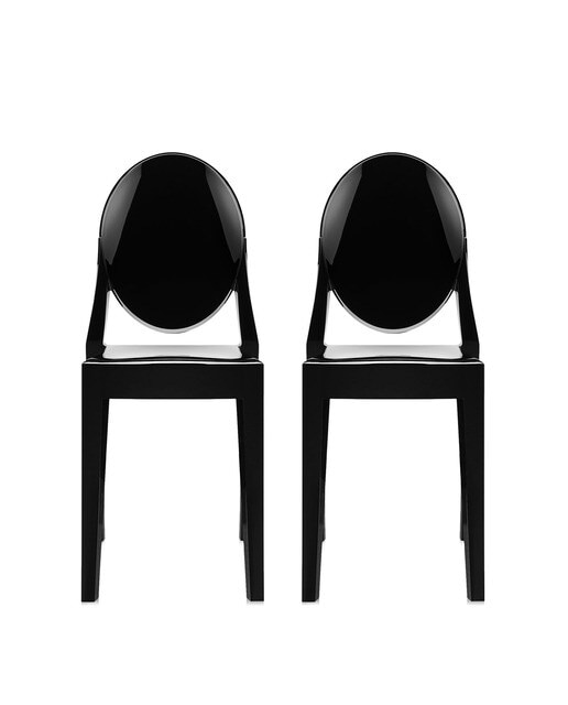 Silla Victoria Kartell - Ahumado Negro brillante-1