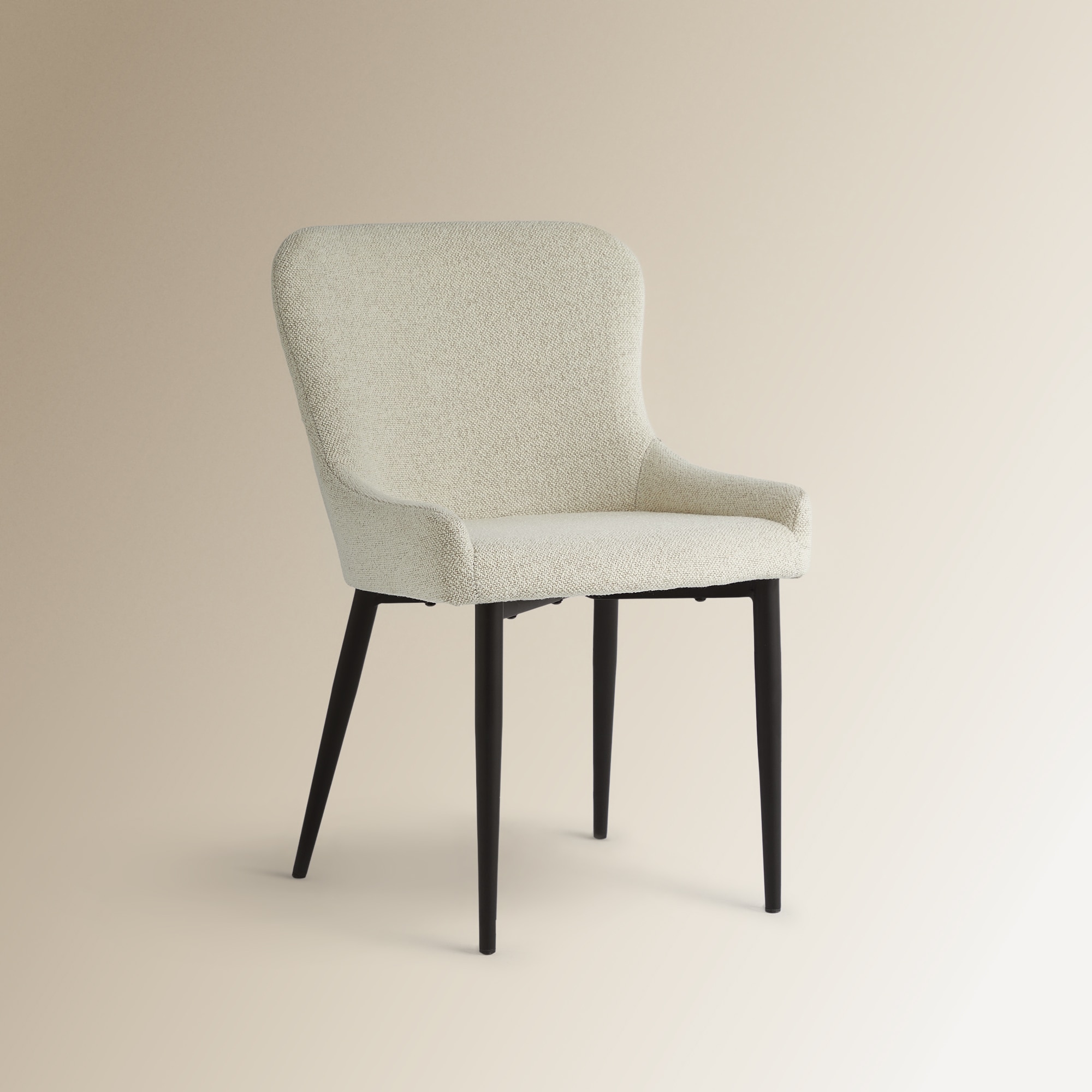 Cadeira em Tecido Bouclé Gabo Branco-2