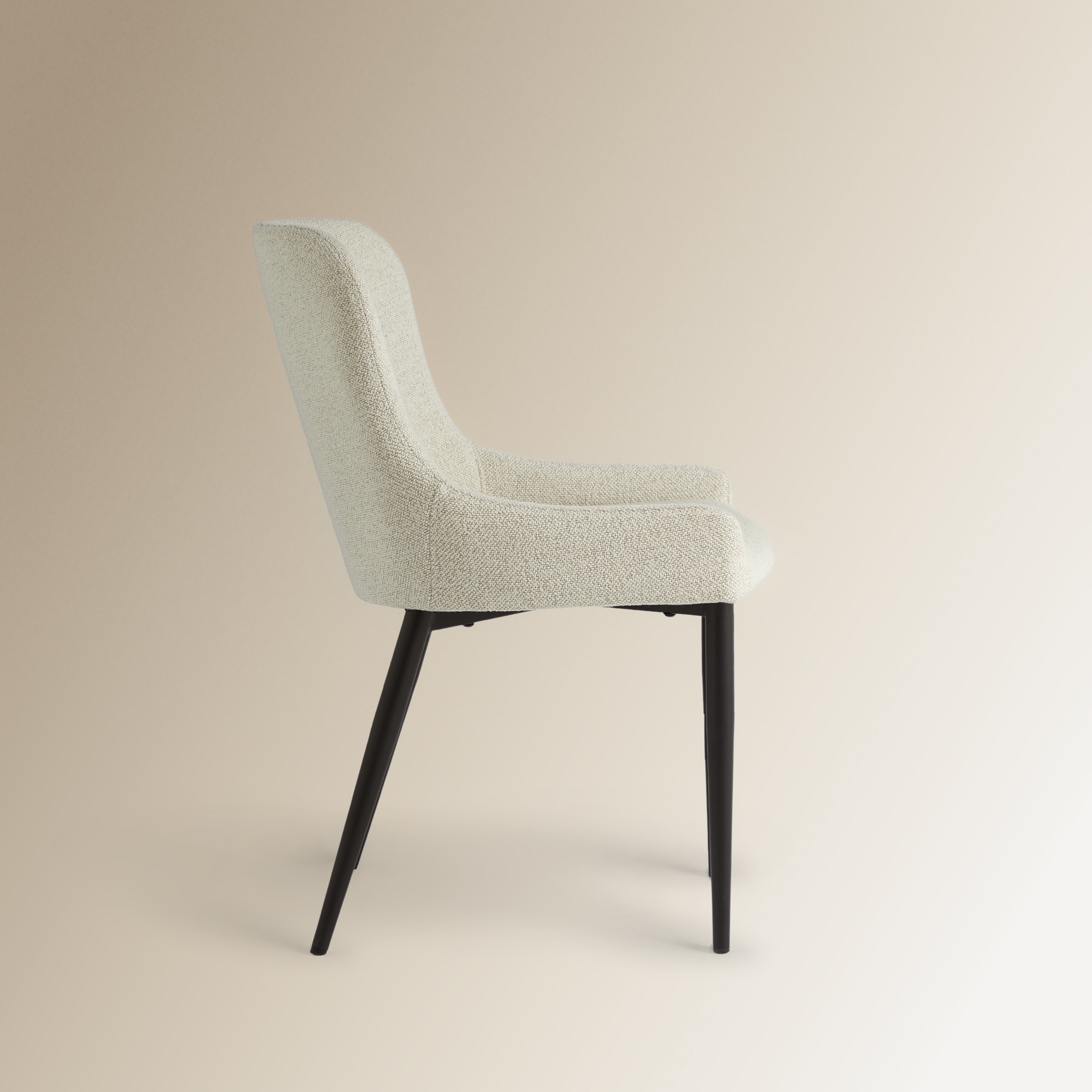 Cadeira em Tecido Bouclé Gabo Branco-4