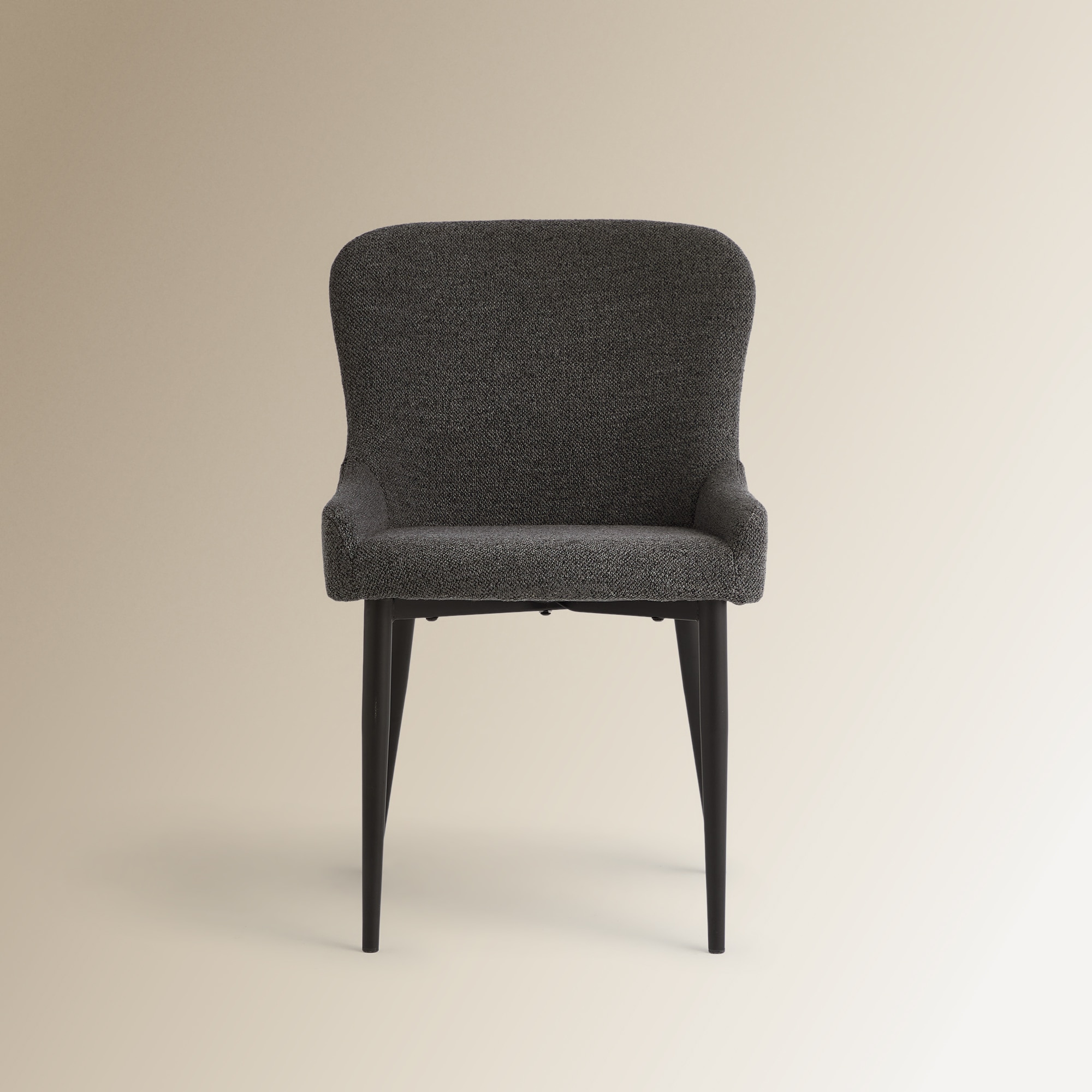 Cadeira em Tecido Bouclé Gabo Cinzento-3