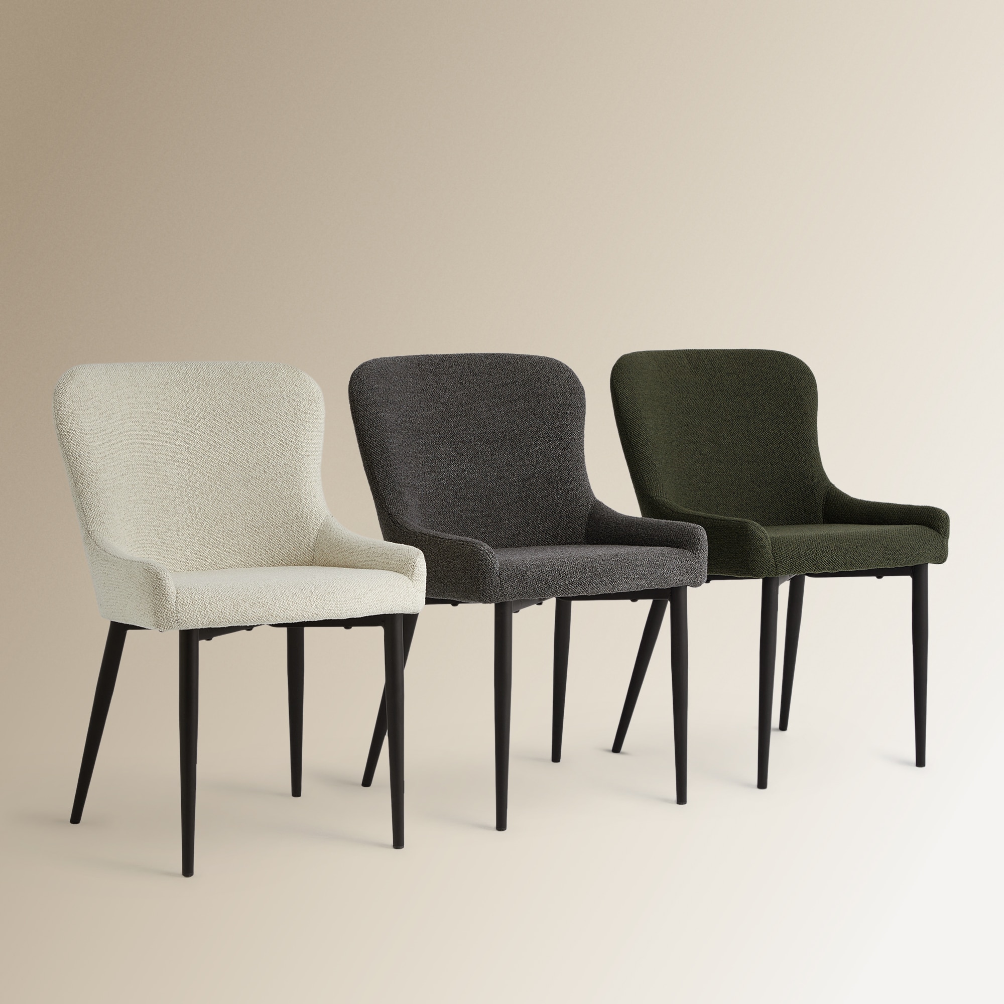 Cadeira em Tecido Bouclé Gabo Cinzento-6