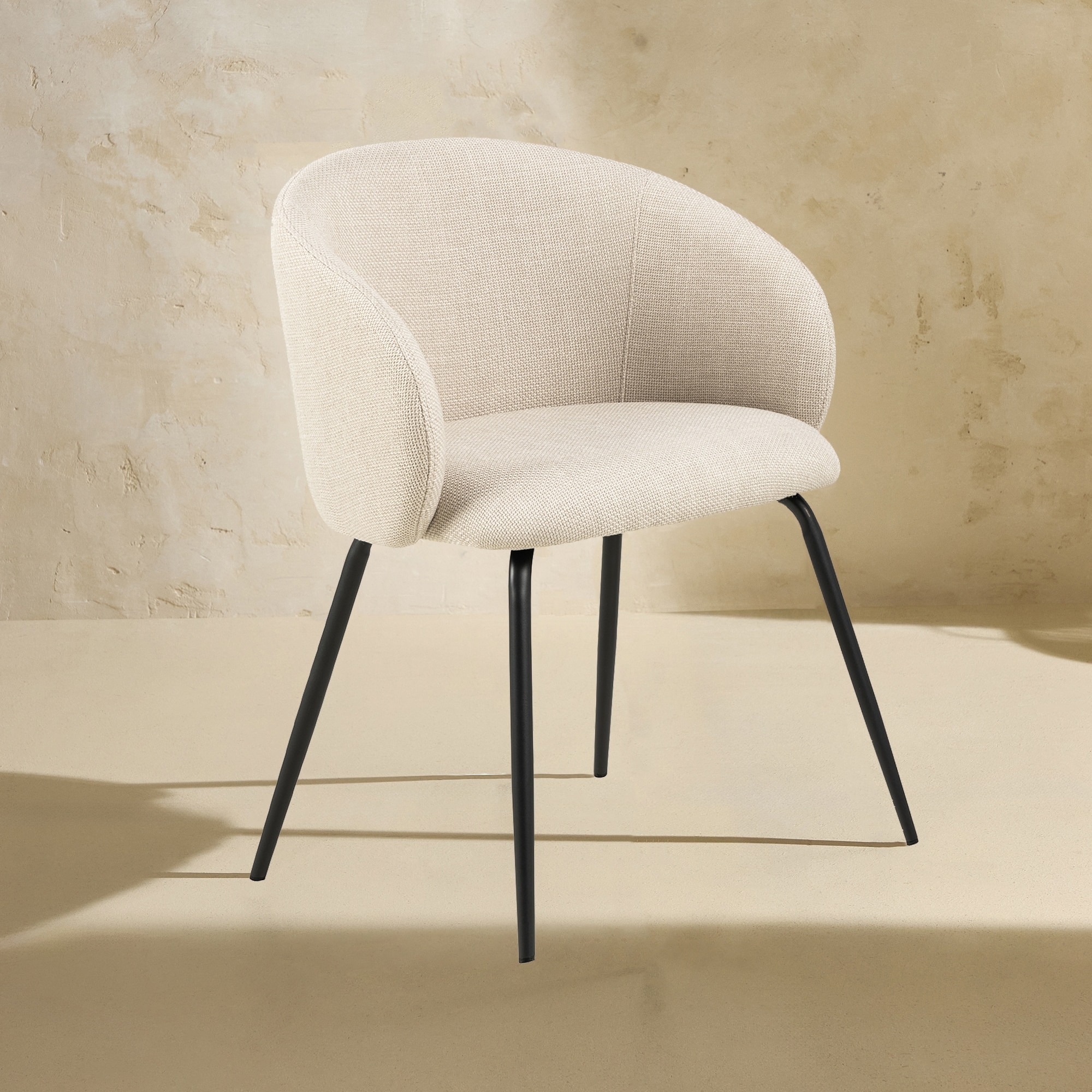 Silla tapizada Paula - Gris Antracita Beige-1