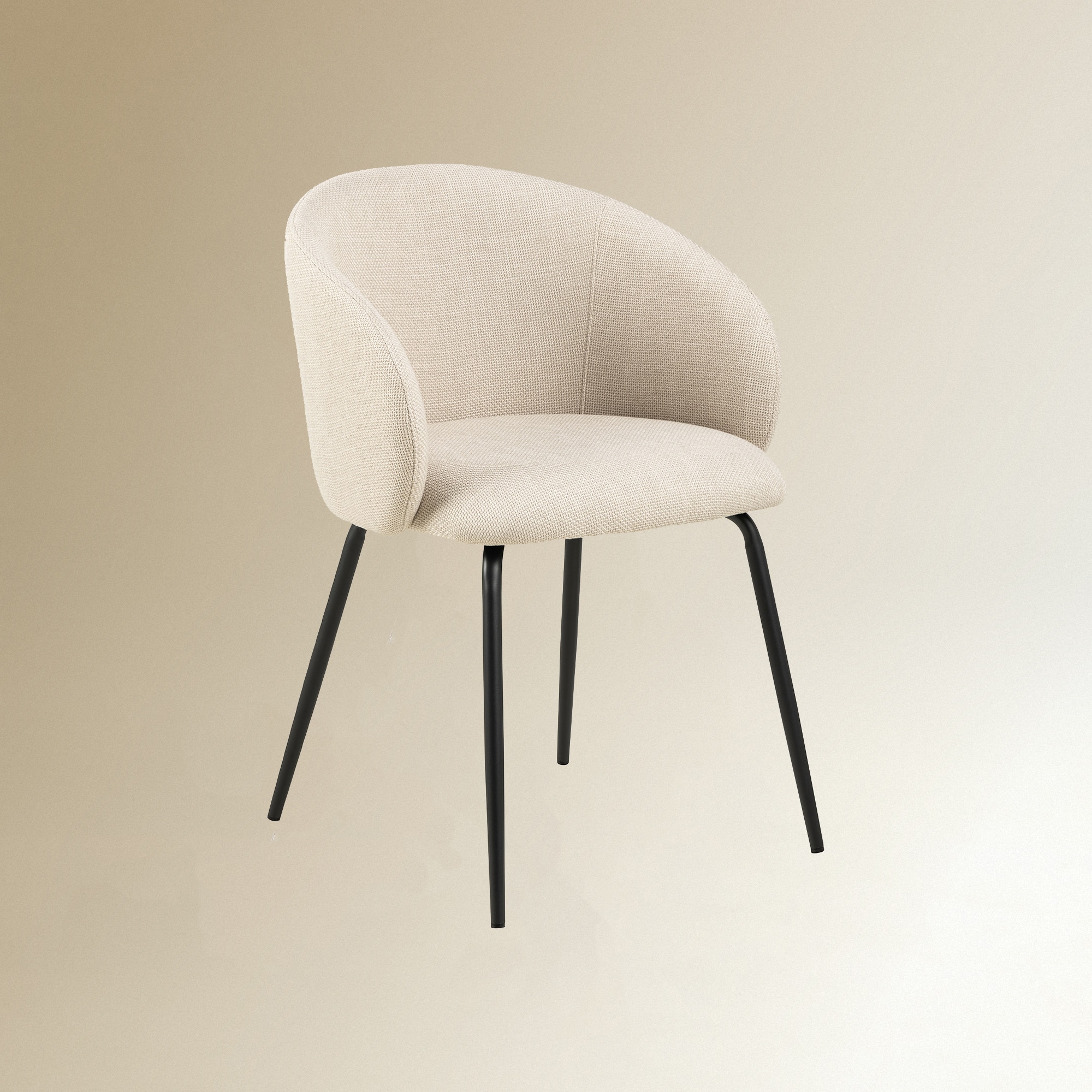 Silla tapizada Paula - Gris Antracita Beige-2