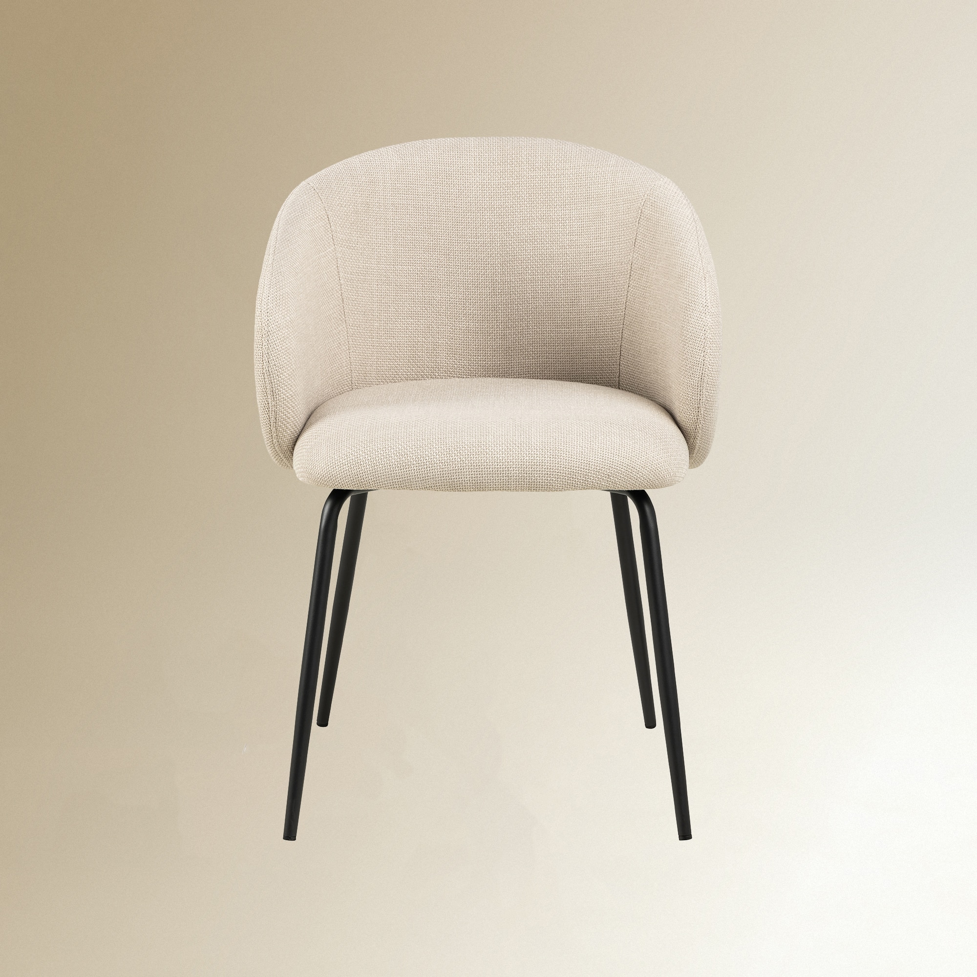 Silla tapizada Paula - Gris Antracita Beige-3