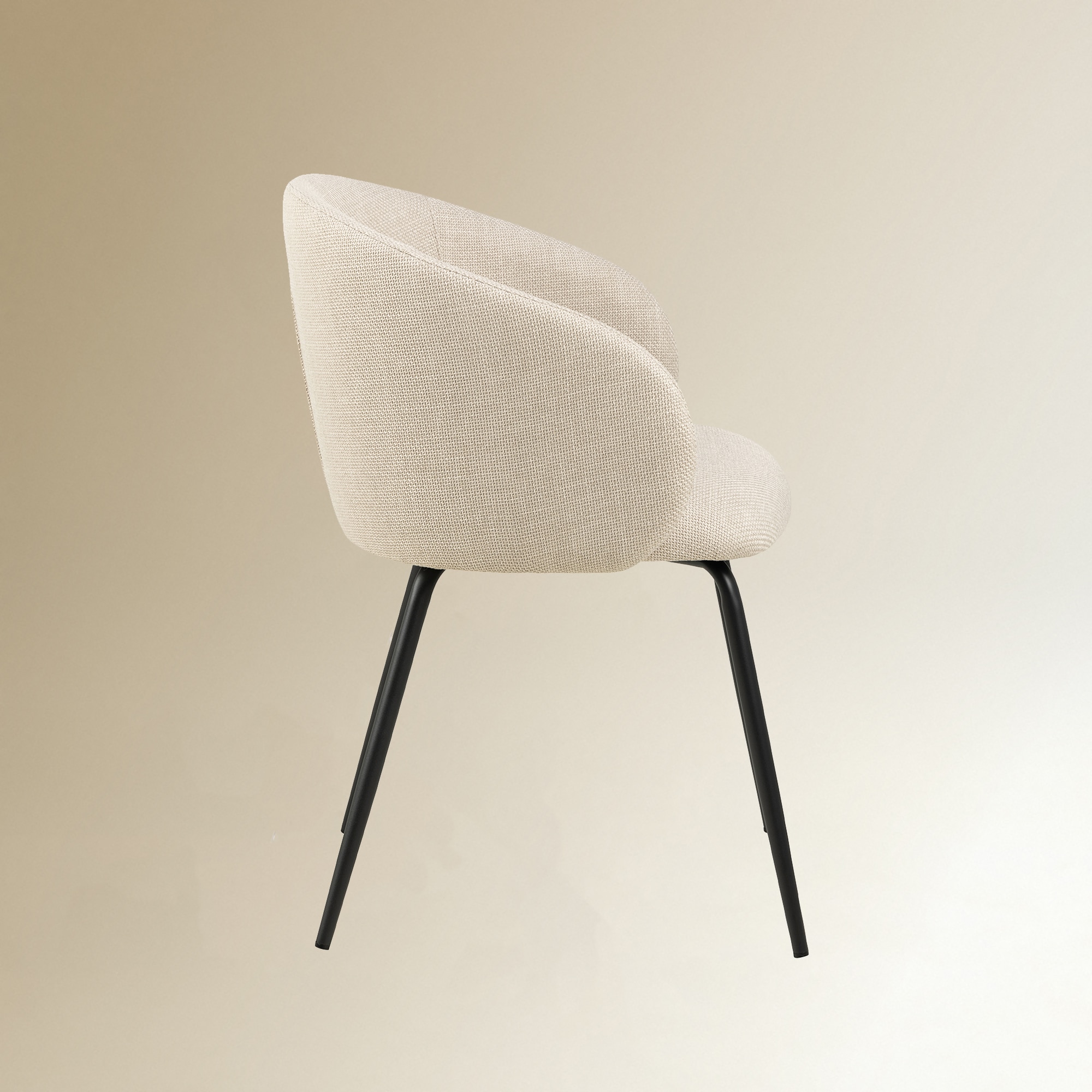 Silla tapizada Paula - Gris Antracita Beige-4