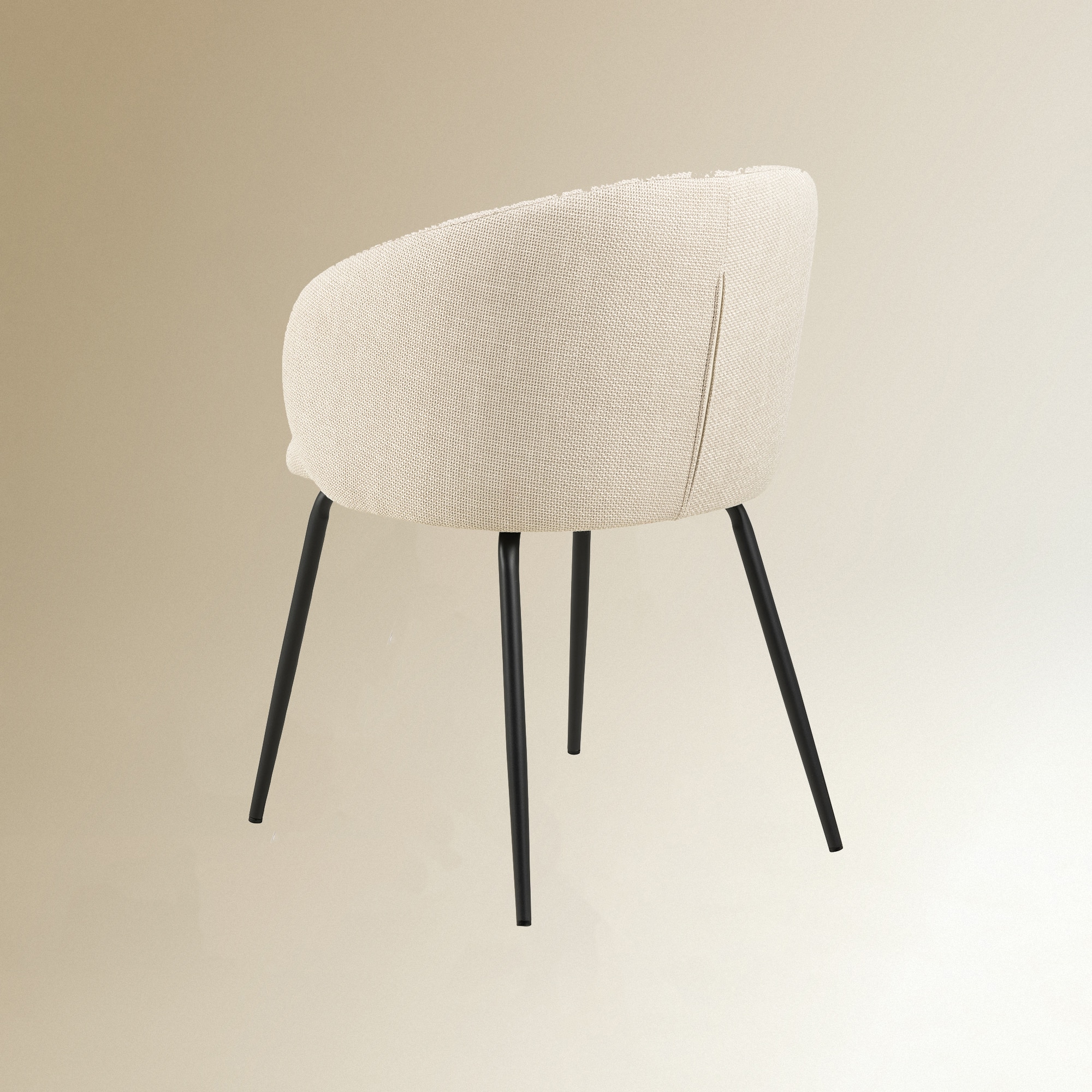 Silla tapizada Paula - Gris Antracita Beige-6