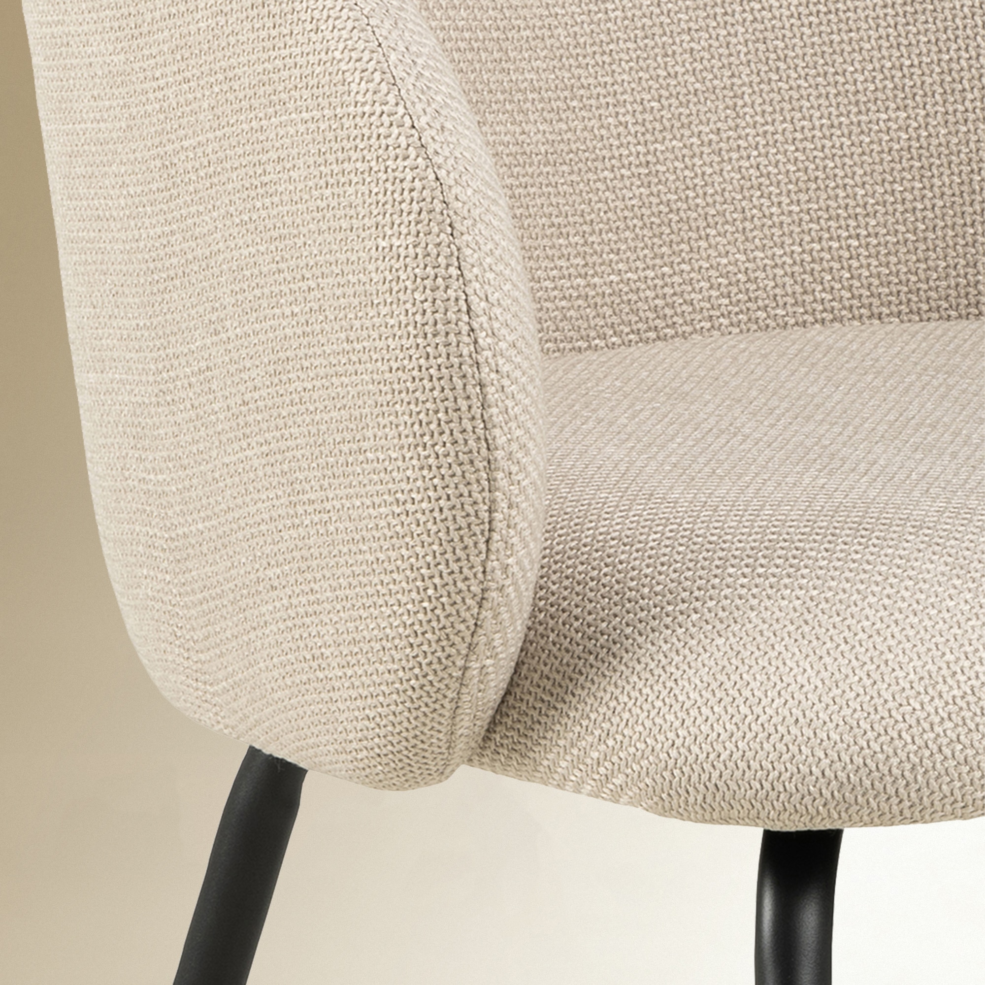 Silla tapizada Paula - Gris Antracita Beige-7