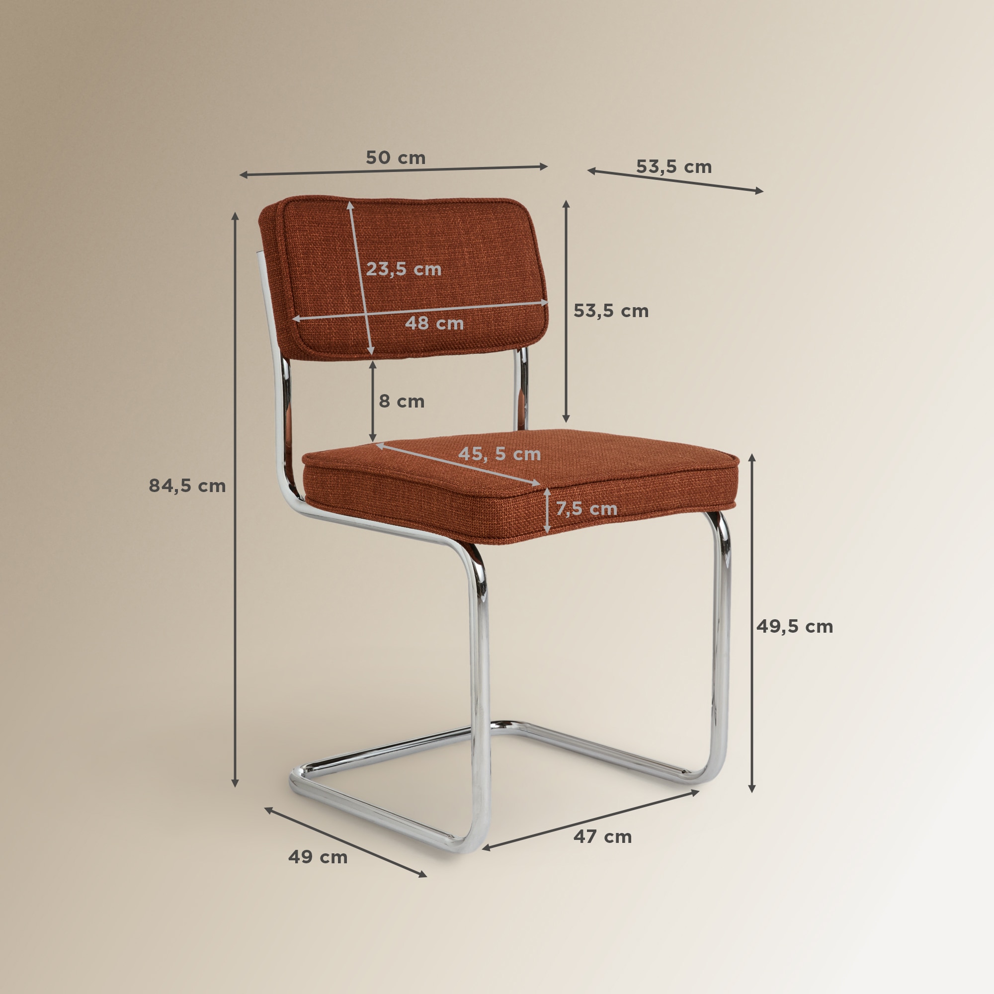 Silla tapizada en pana Ruperta Room - El Corte Inglés - Teja Teja-7