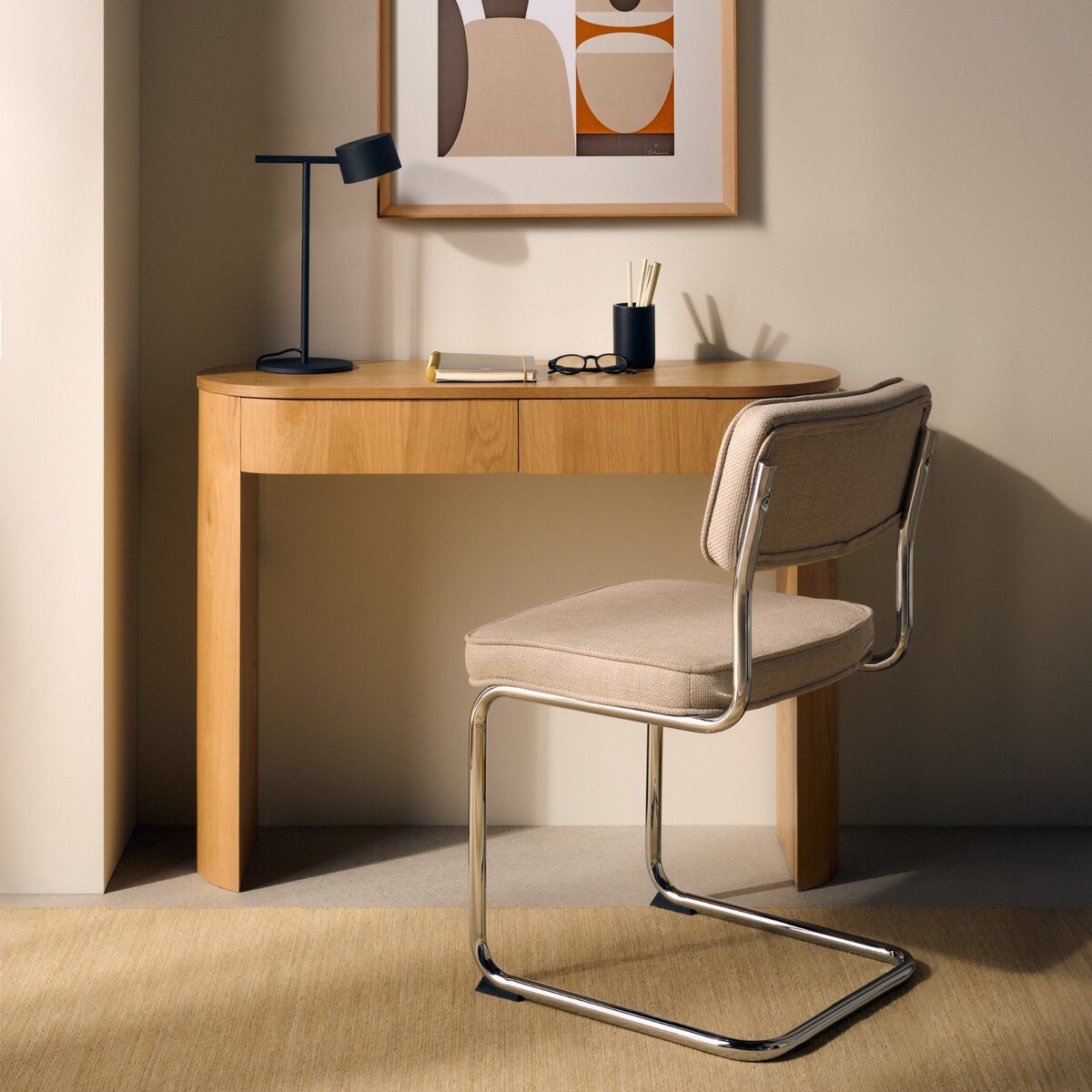 Cadeira de Mesa de Refeições Ruperta Bege-9