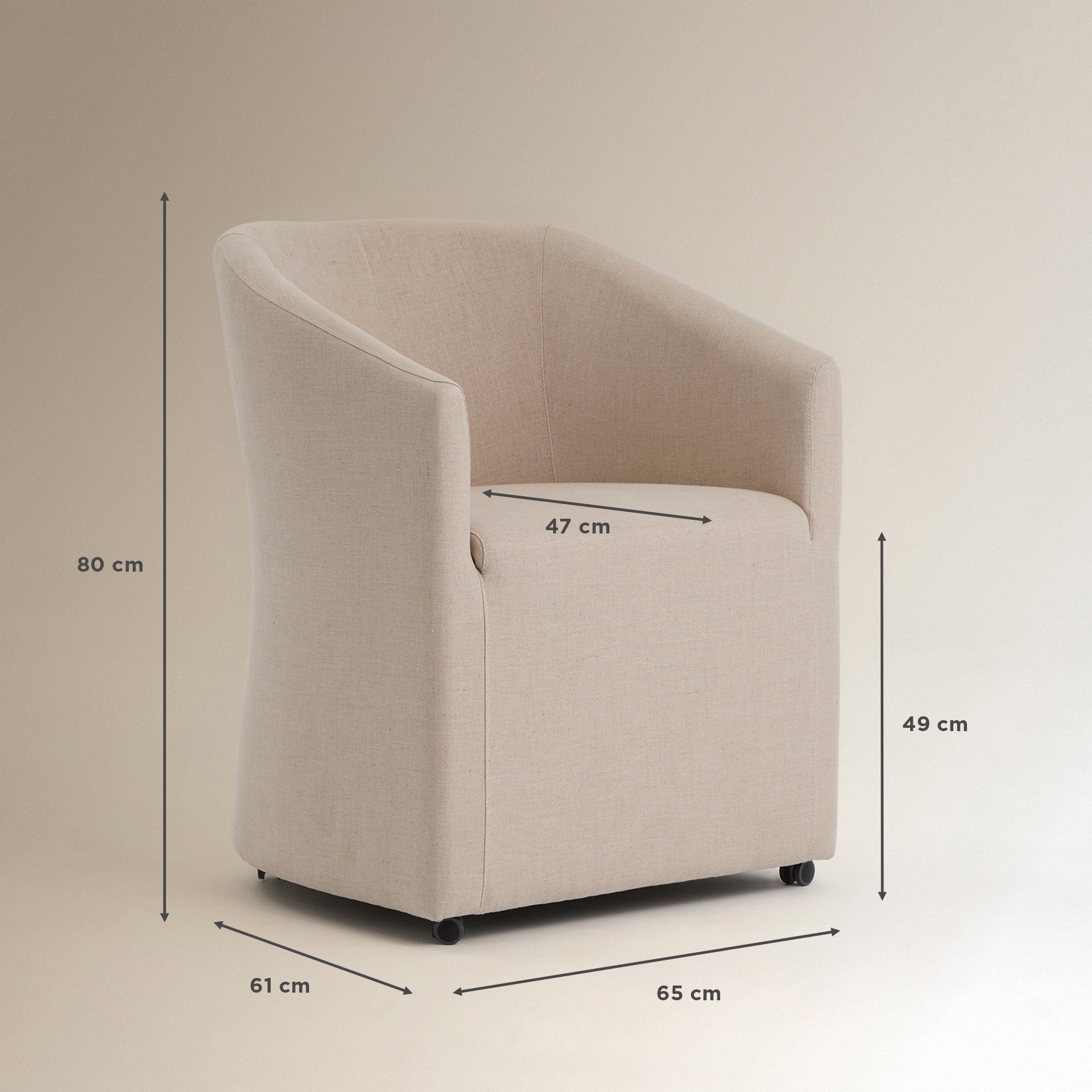 Imagen 8 de Silla con ruedas Greta - Beige Beige