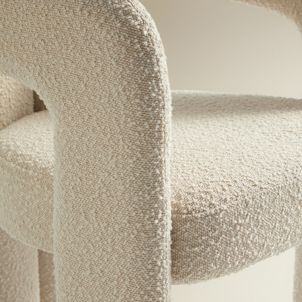Silla en tejido bouclé Pavillion Crudo-6