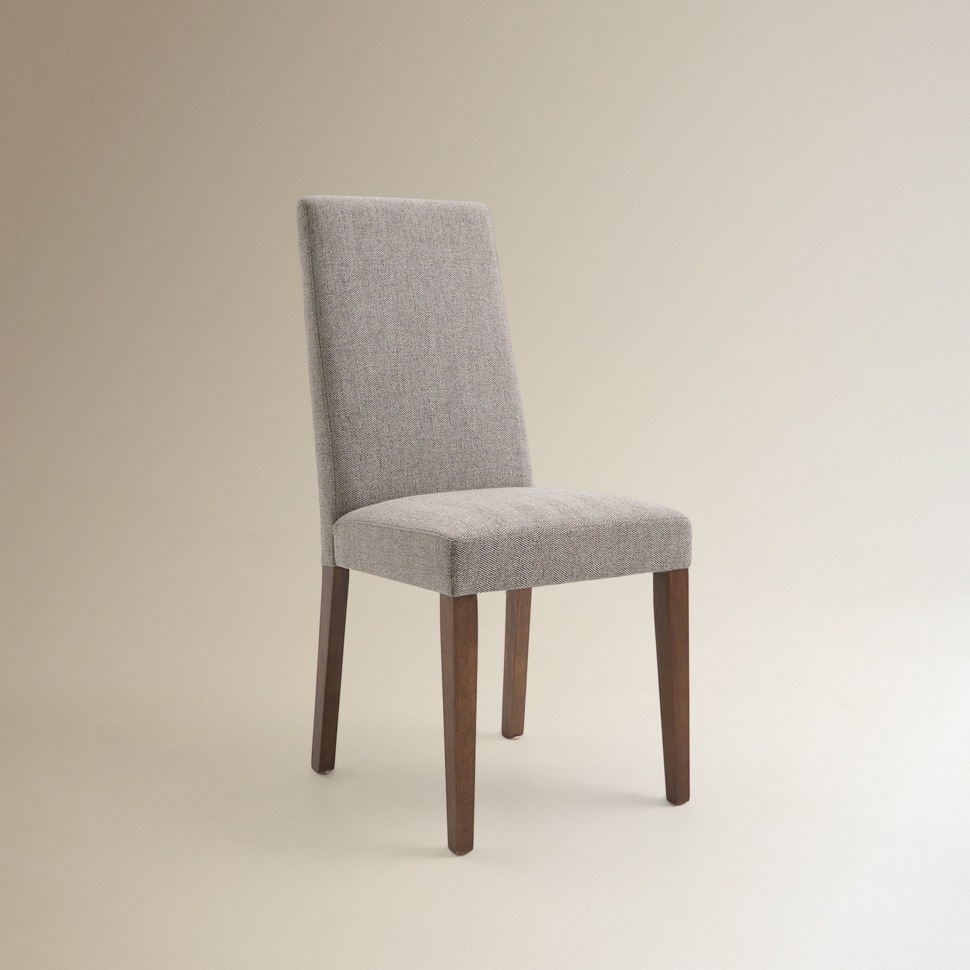 Cadeira Estofada em Linho Zen Castanho-2