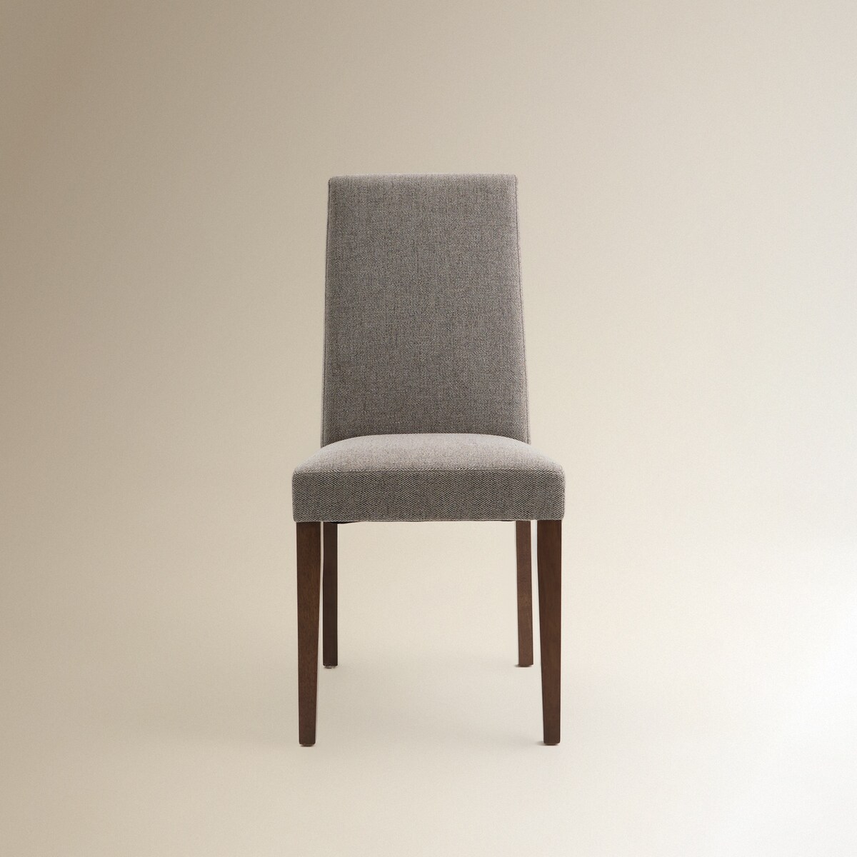 Cadeira de mesa estofada em linho Zen Castanho-3