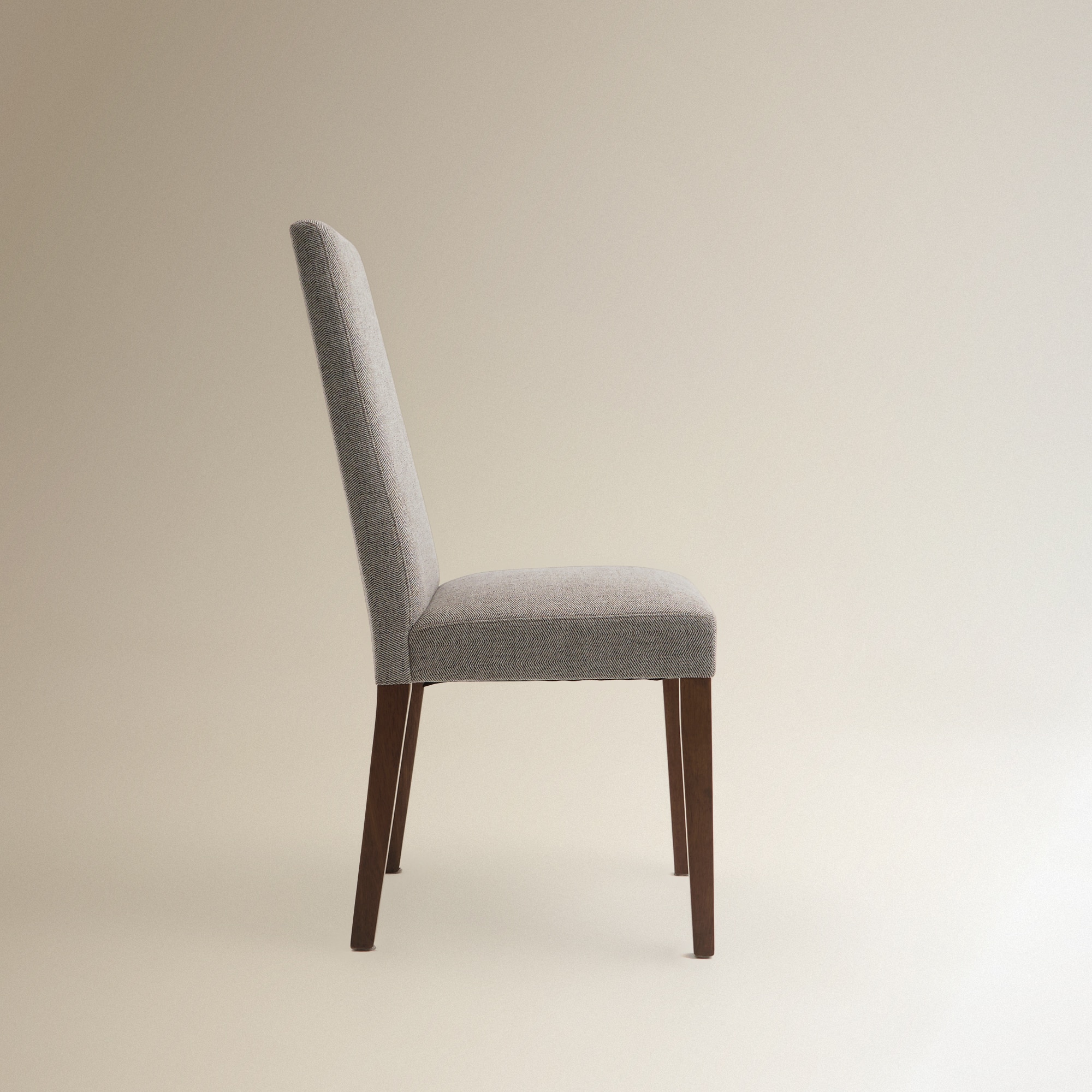 Cadeira Estofada em Linho Zen Castanho-4