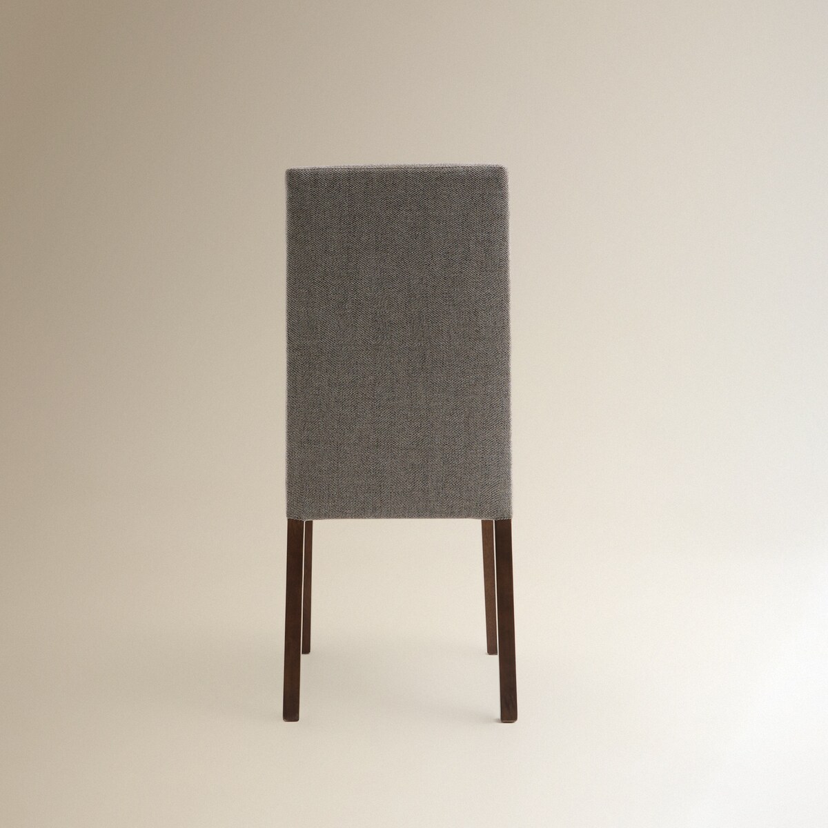 Cadeira de mesa estofada em linho Zen Castanho-5