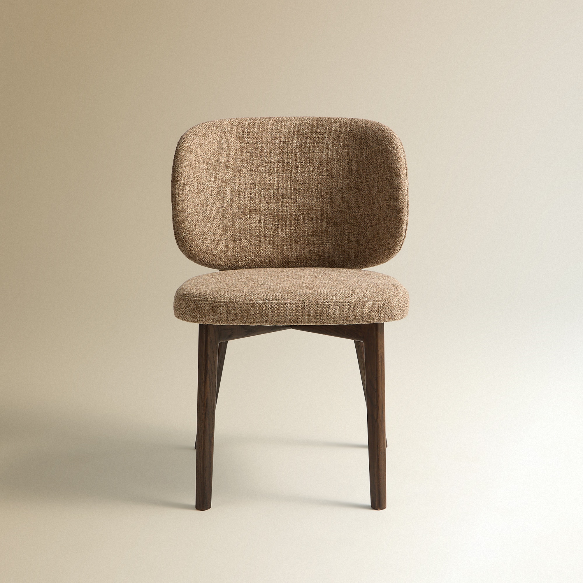 Cadeira estofada Chris Castanho-3