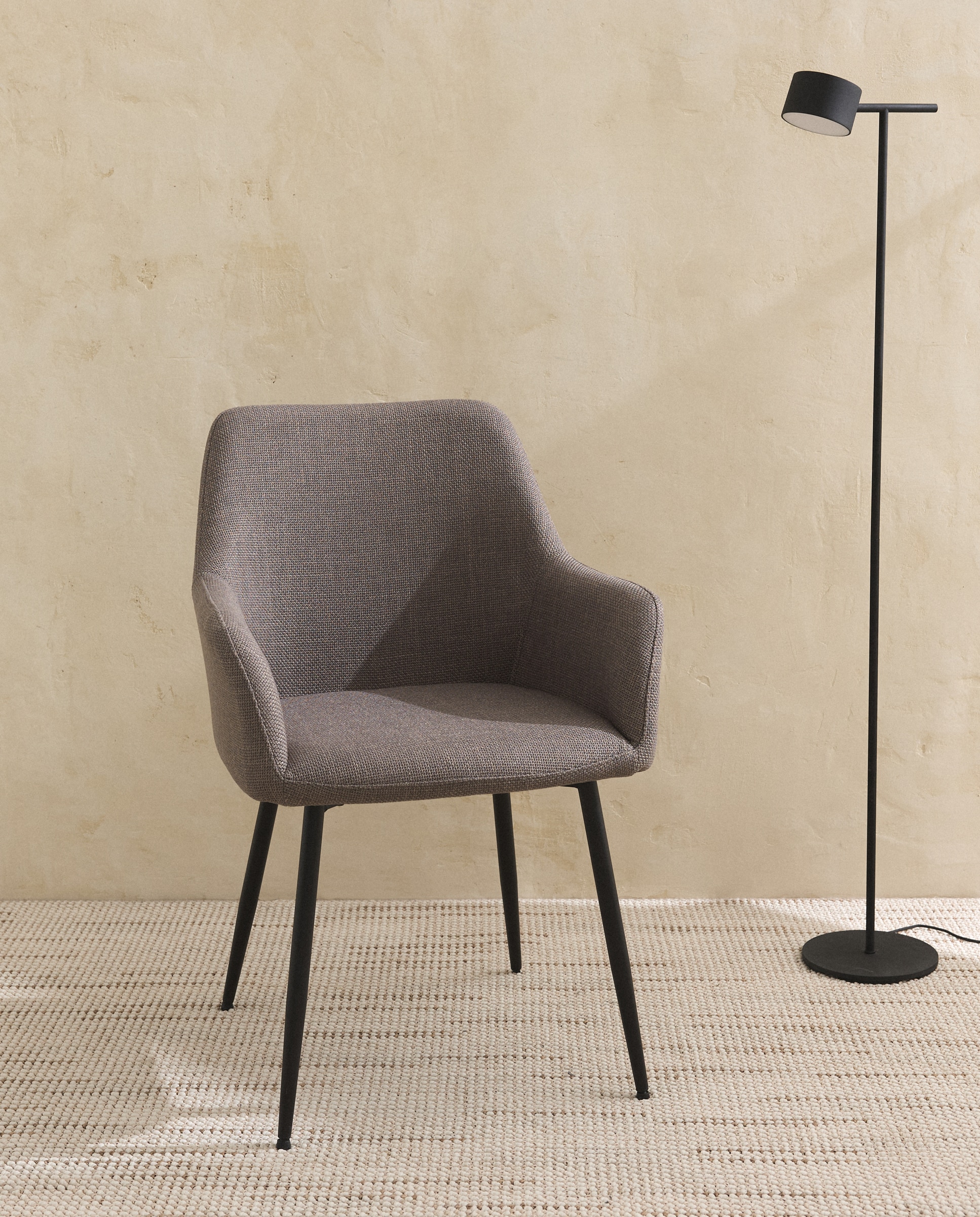 Silla tapizada Lizzy - Gris Gris-1