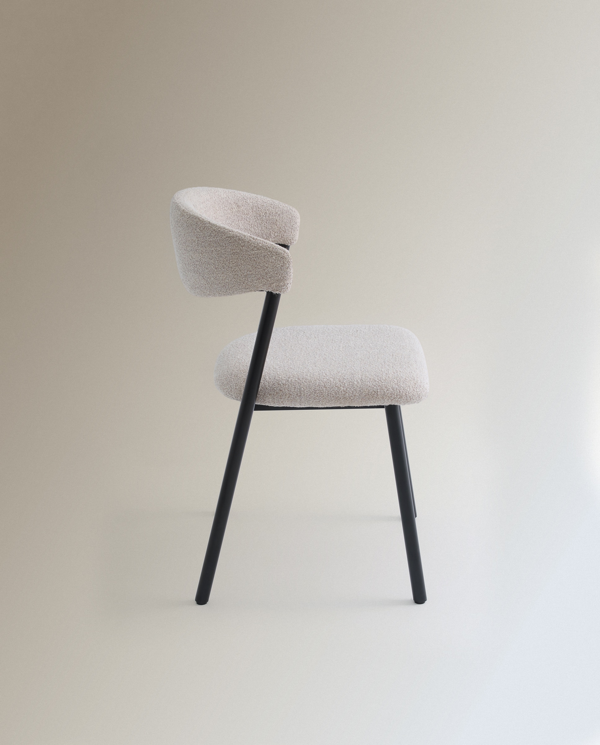 Silla tapizada Larry - Beige Beige-4