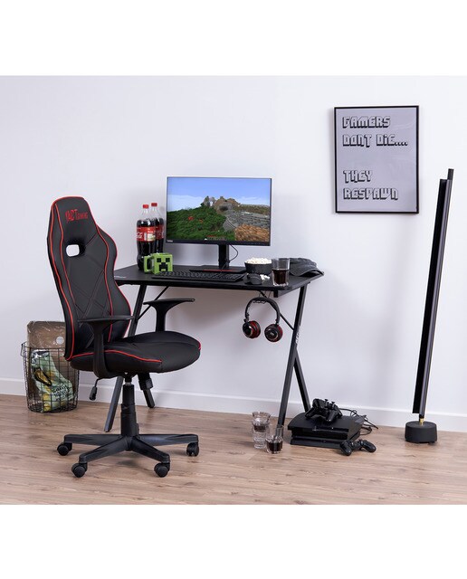 Silla gaming ergonómica Vayne - Negro / Rojo Negro / Rojo-10
