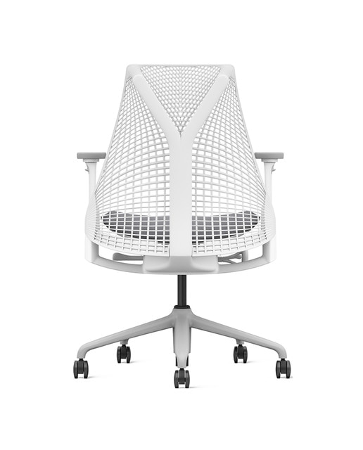 Silla de escritorio ergonómica Sayl Herman Miller - Blanco Blanco-2