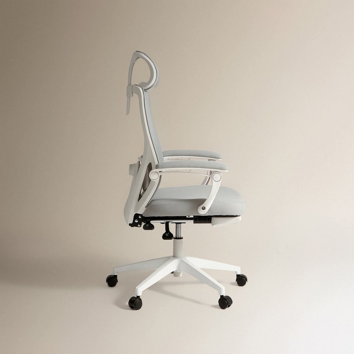 Silla de escritorio con reposapiés Flora El Corte Inglés Gris-3