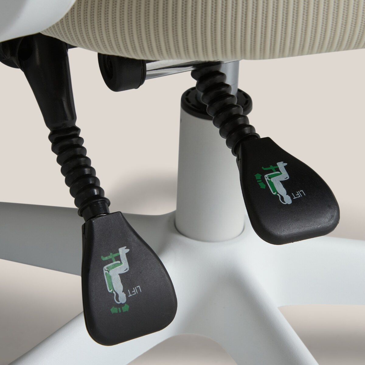 Silla de escritorio con reposapiés Flora El Corte Inglés Gris-9