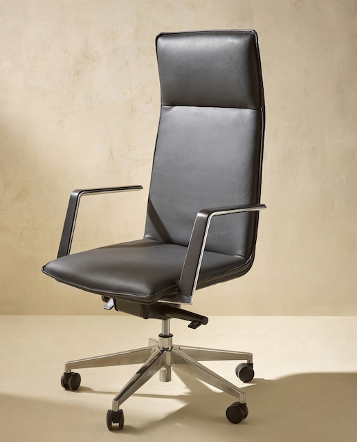 Silla de escritorio de piel Tom