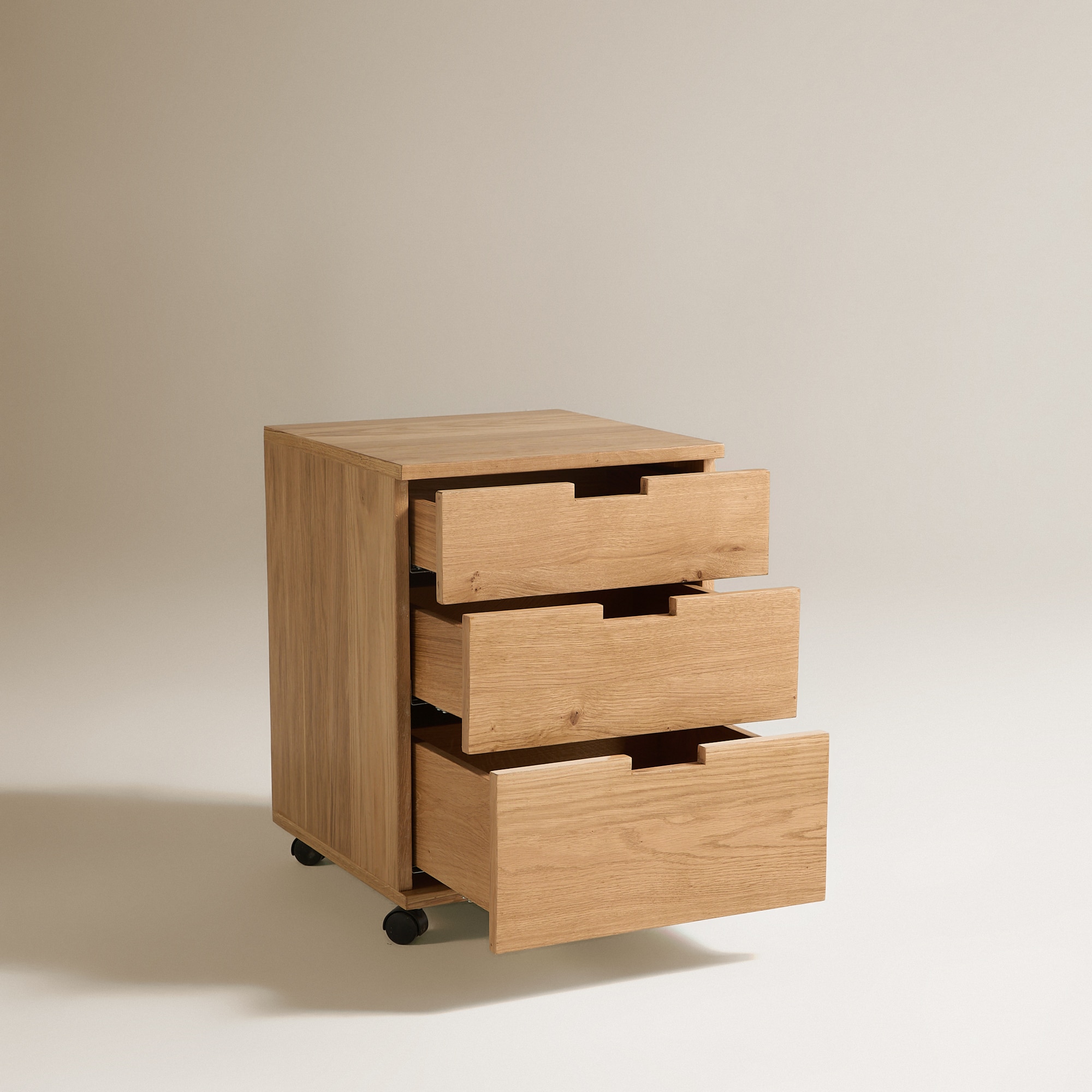 Gaveteiro de Madeira de Carvalho Canaima Natural-5