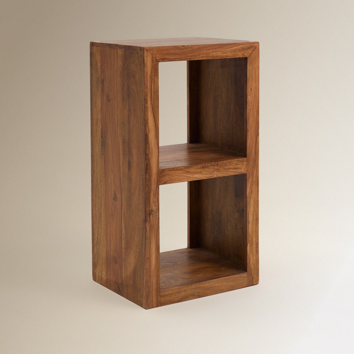 Estante de Pau-Rosa com 2 Espaços Bombay Nogueira-2