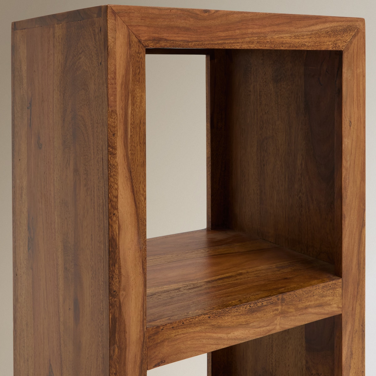 Estante de Pau-Rosa com 2 Espaços Bombay Nogueira-5