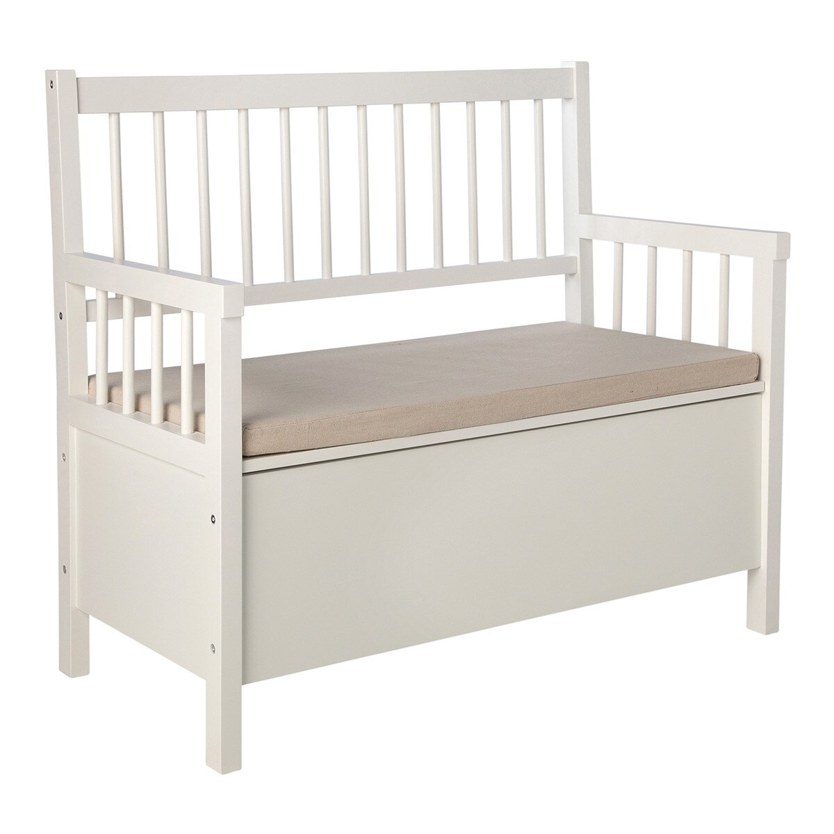 Banco de madera White Mini Home - El Corte Inglés - Blanco Blanco-1