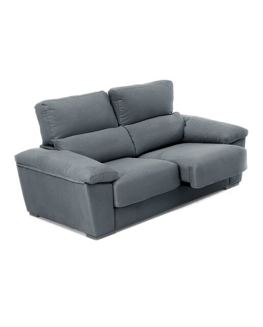 Sofá de Algodão e Linho de 3 lugares com Assentos Deslizantes Cloud - 208 cm Antracite-3