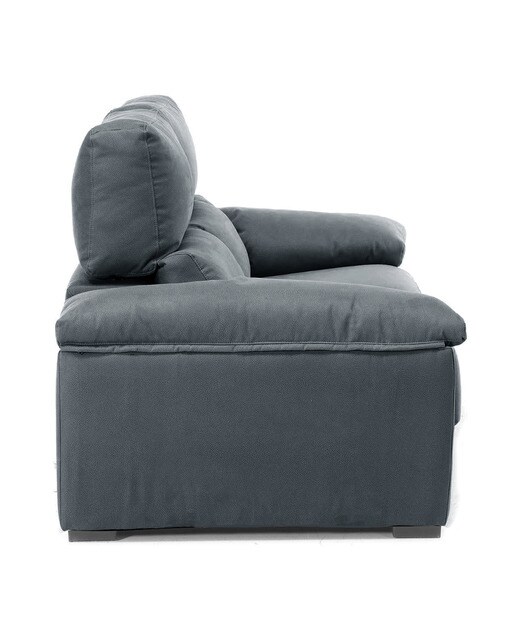 Sofá de Algodão e Linho de 3 lugares com Assentos Deslizantes Cloud - 208 cm Antracite-4