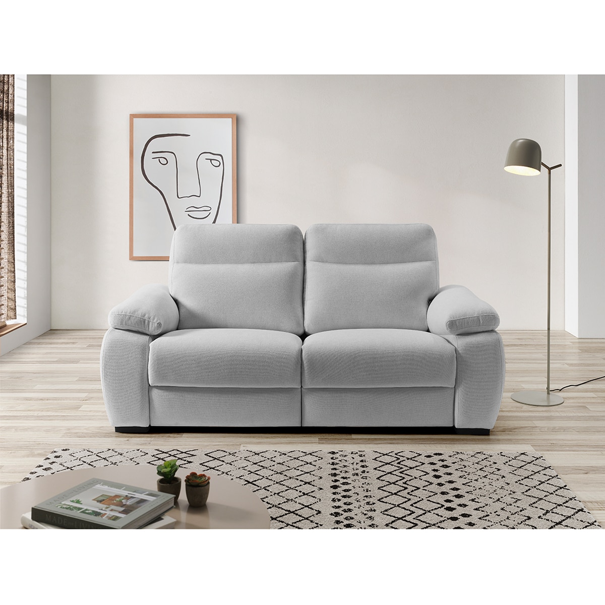 Sofá de 3 Lugares com 2 Assentos Relax Elétricos Maya Cinzento-12