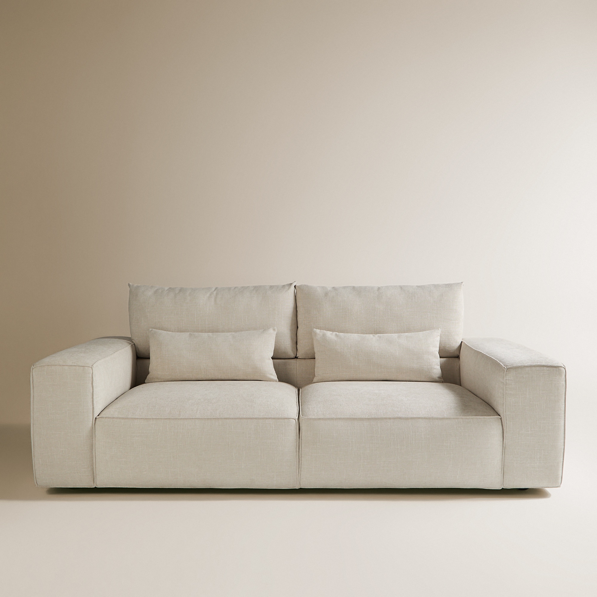 Sofá de 3 plazas con 2 asientos con respaldos elevables Aveiro El Corte Inglés - Beige Beige-2
