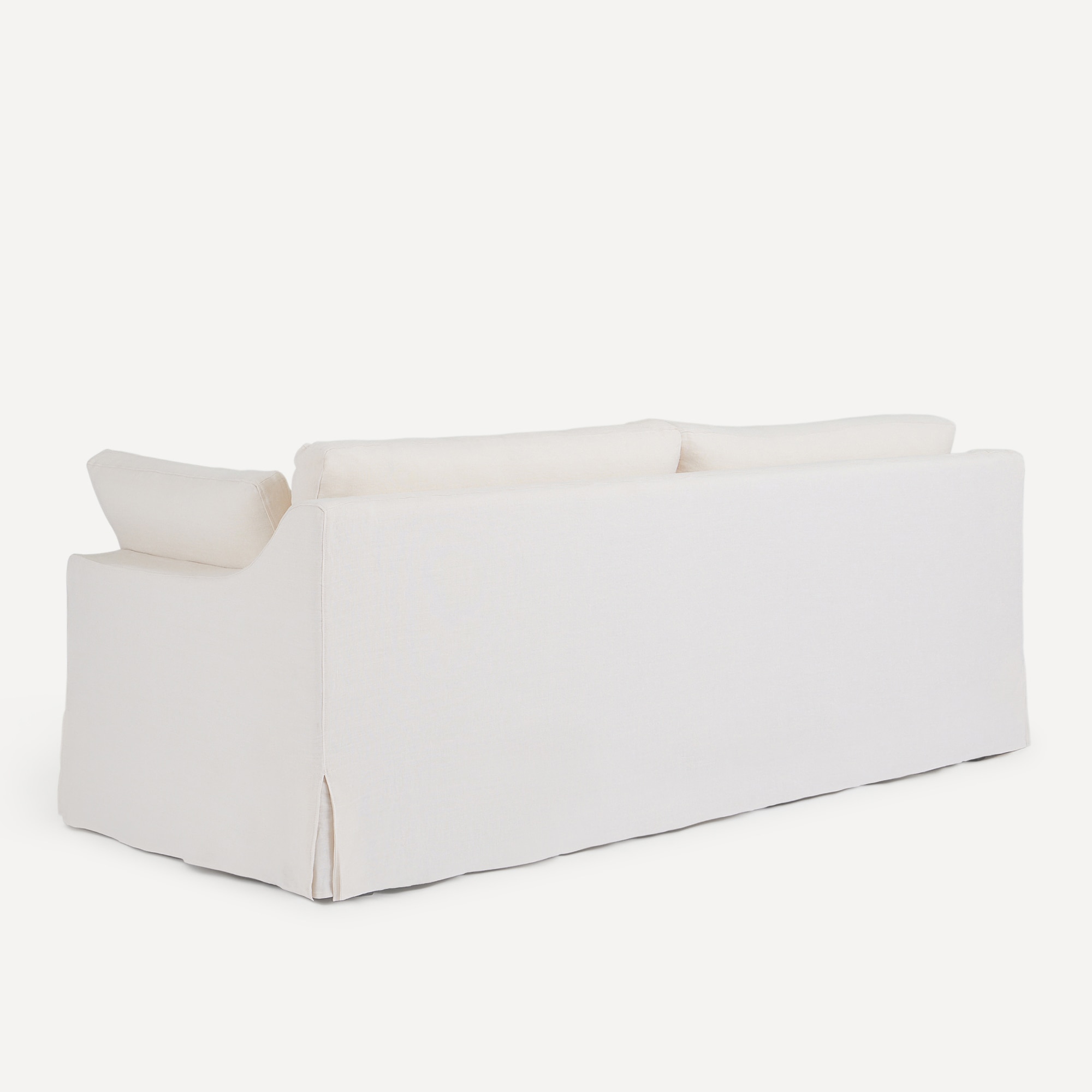 Sofá de 3 Lugares Desembainhável de Linho Marbore Branco-5
