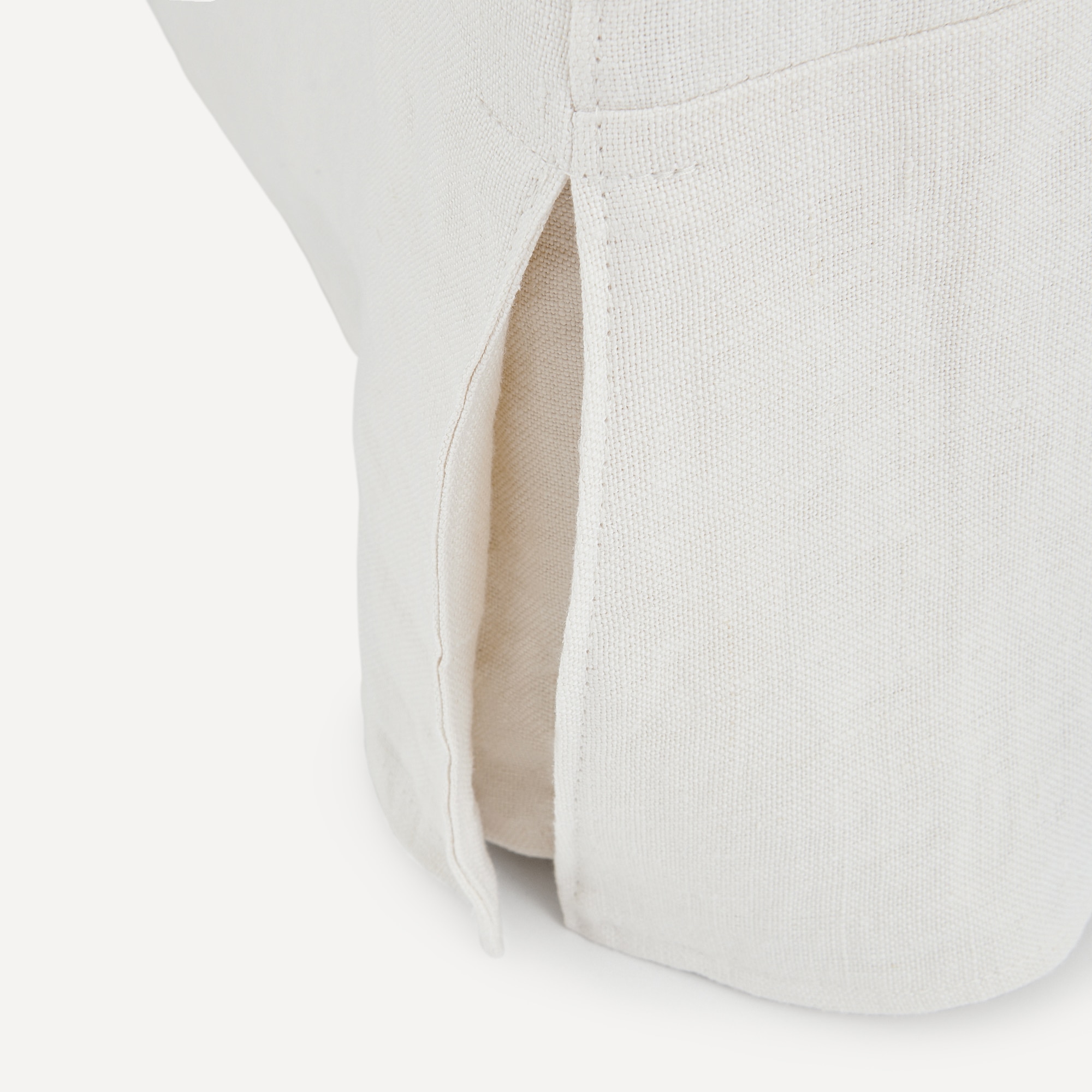 Sofá de 3 Lugares Desembainhável de Linho Marbore Branco-7