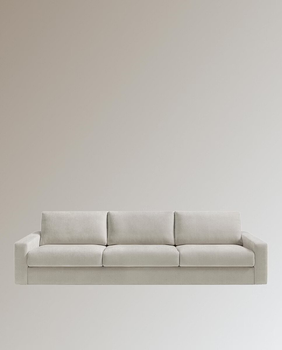 Imagen 2 de Sofá de 3 plazas con 3 asientos Verona - Crema Crema