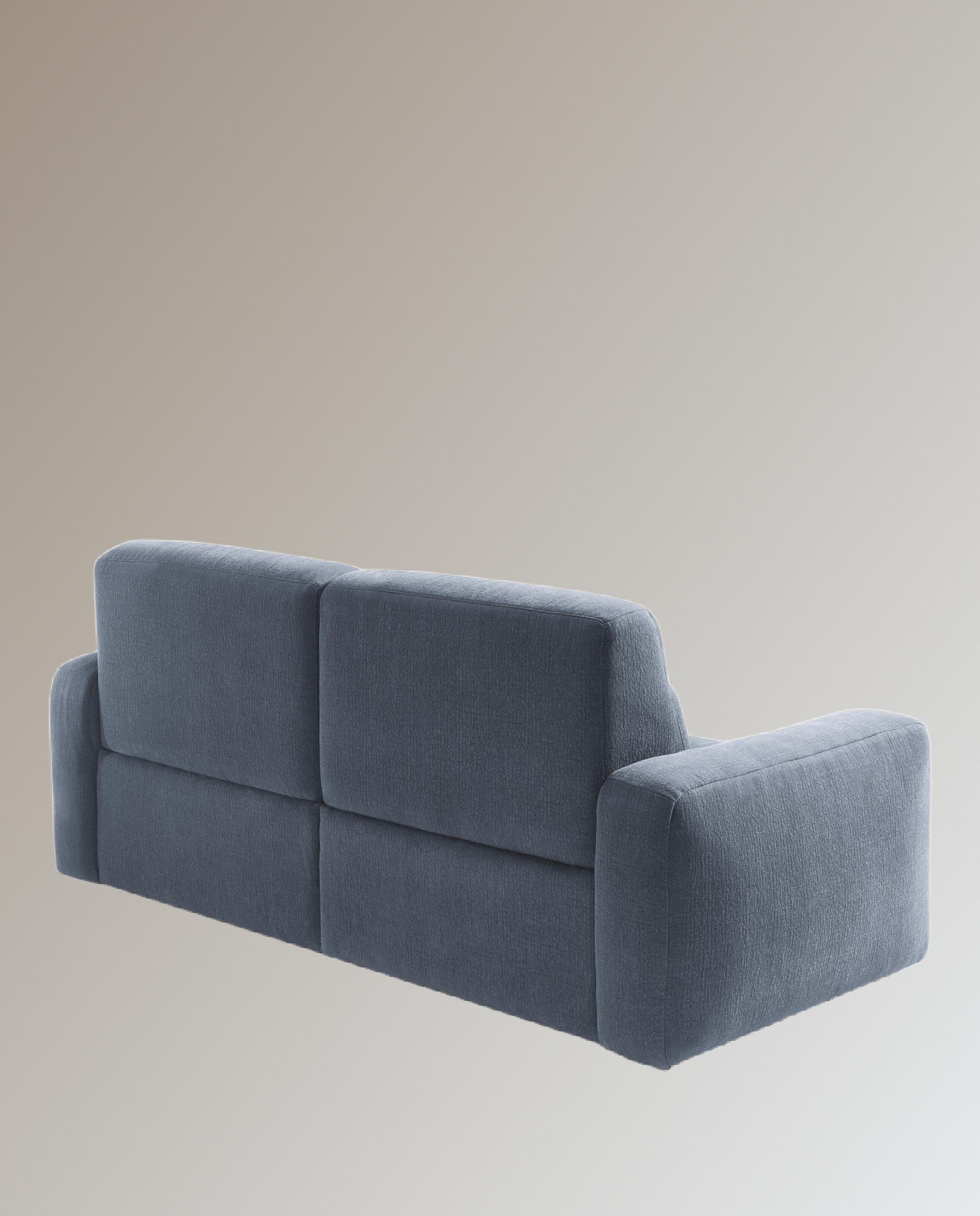 Sofá de 3 plazas con 2 asientos relax eléctricos Reno - Gris 222 cm Gris-12