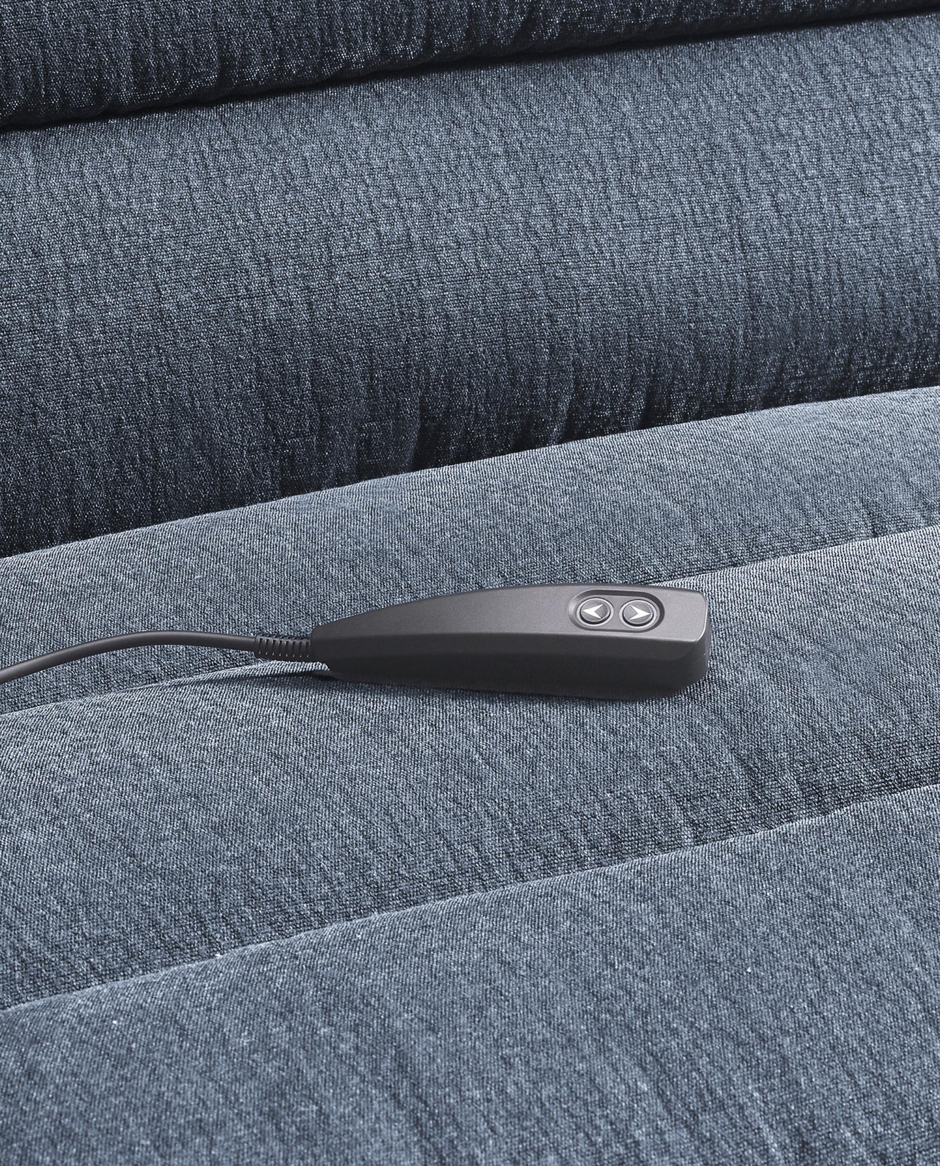 Sofá de 3 plazas con 2 asientos relax eléctricos Reno - Gris 222 cm Gris-13